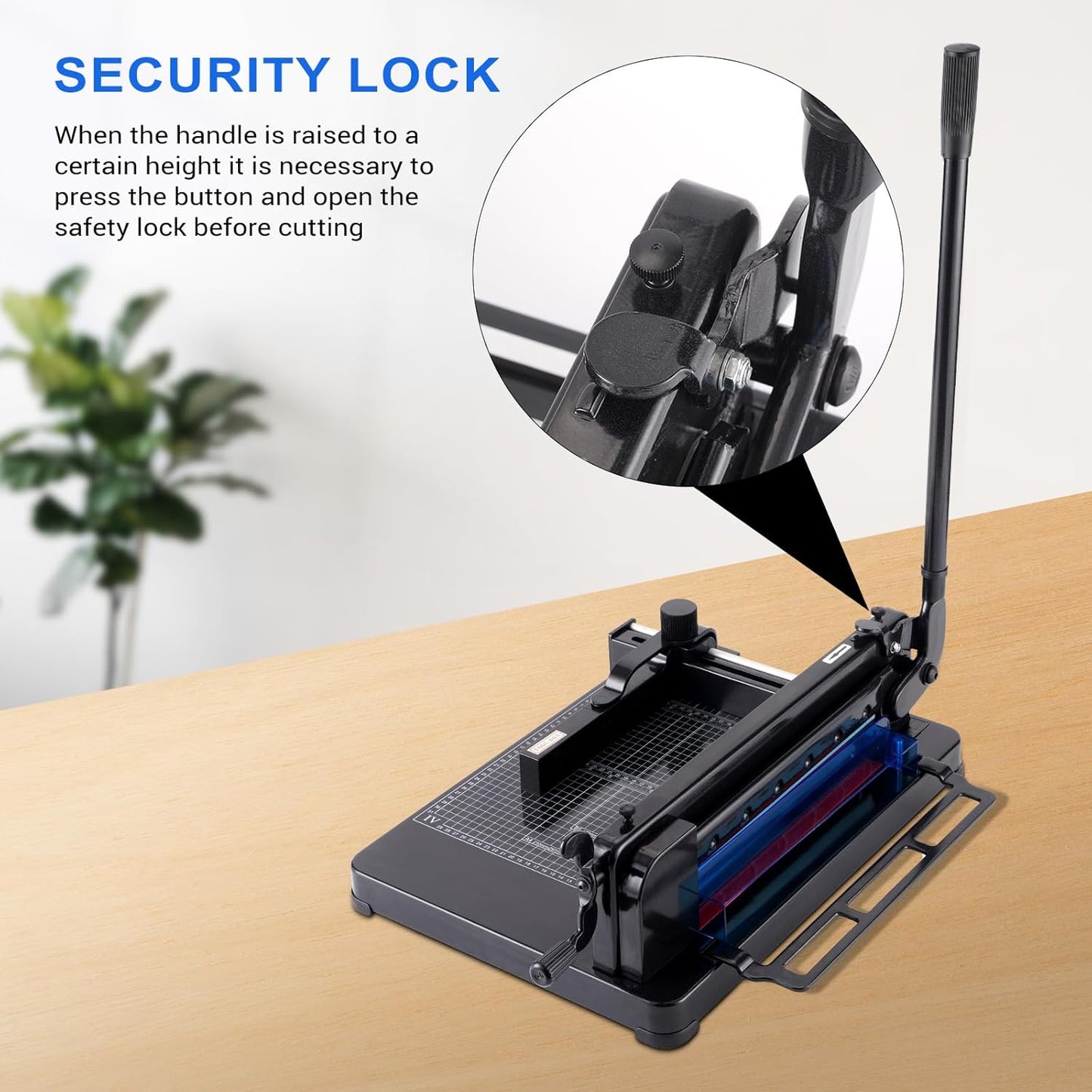 Heavy Duty Paper Cutter,12 inch Guillotine Paper Cutter,Guillotine Paper Cutters and Trimmers Cards Leather with Metal Base for Office Home School (Black, a4)