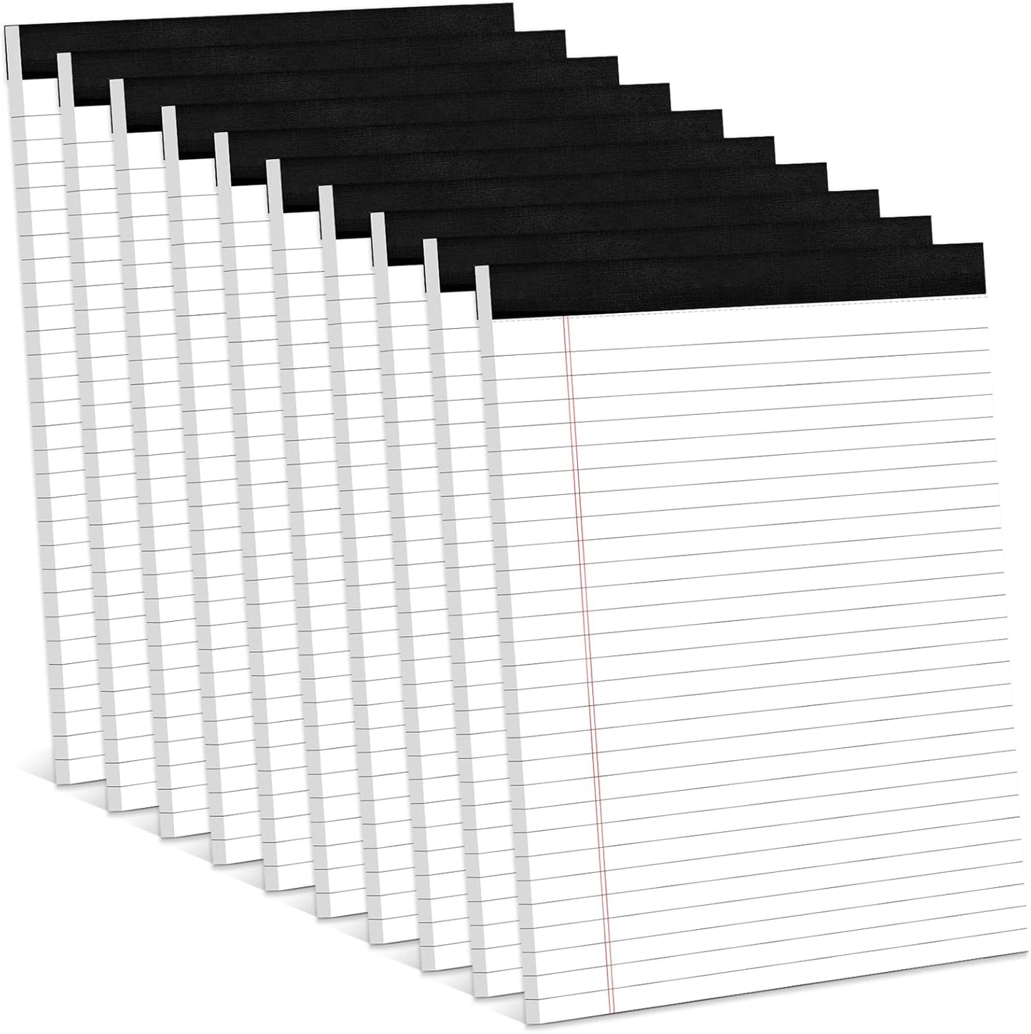 Note Pads 8.5 x 11 Inch, 10 Pack, Legal Pads 8.5 x 11, 30 Sheets Each, Wide/Legal Ruled, White Lined Legal Pads, Micro Perforated, Premium Thick Paper, Paper Pads Lined Writing Pads for School Office