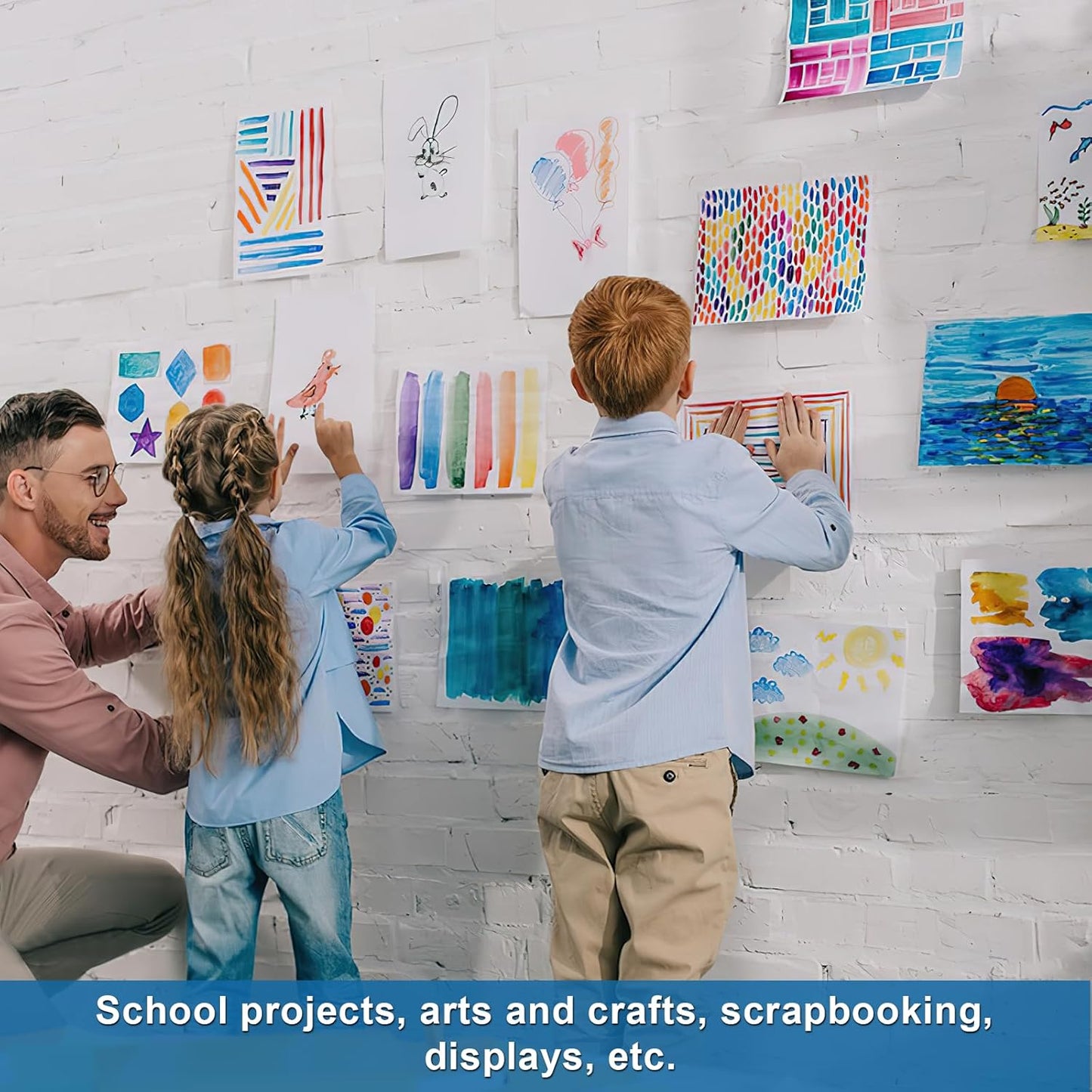 30 Pcs Poster Board 11" x 14" White Paper Bulk ROOKEA 250GSM Vision Boards Poster Paper for School Arts Craft Projects Drawing Display Office Vision Supplies