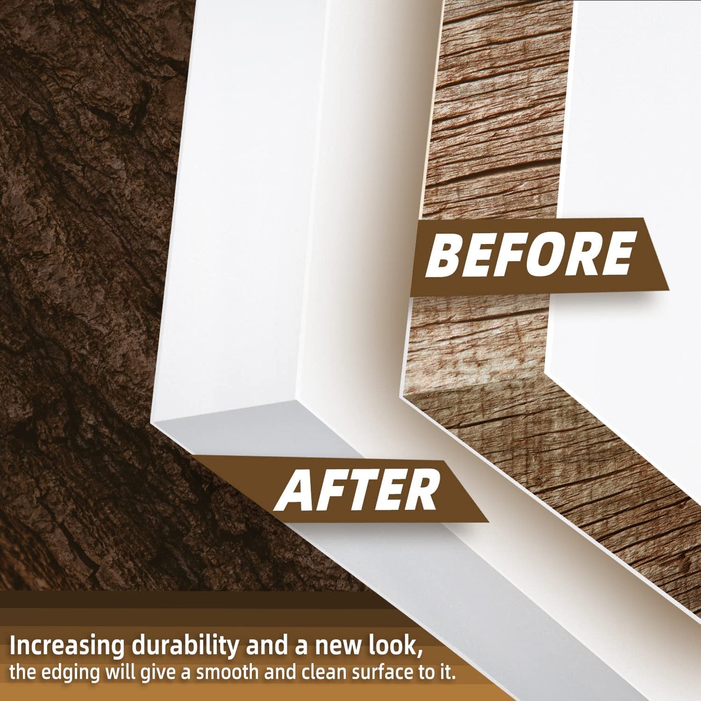 GSCIT Club White Edge Banding, 2 inch x 50ft Melamine Edge Banding with Hot Melt Adhesive Preglued Cabinet Edge Banding Flexible White Veneer Edging