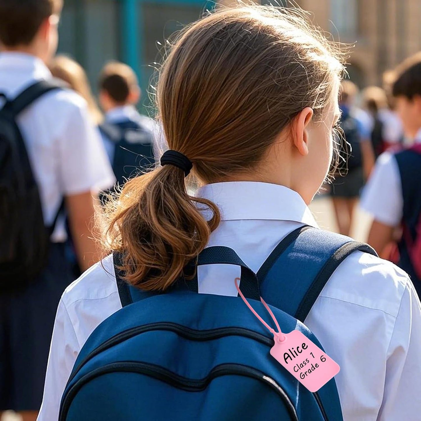 100 Pink Blank Plastic Tags for Labeling Waterproof Hanging Labels Writable Tags Seal Plastic Marking Label for Clothes Bags Keys Inventory with One Marker Pen