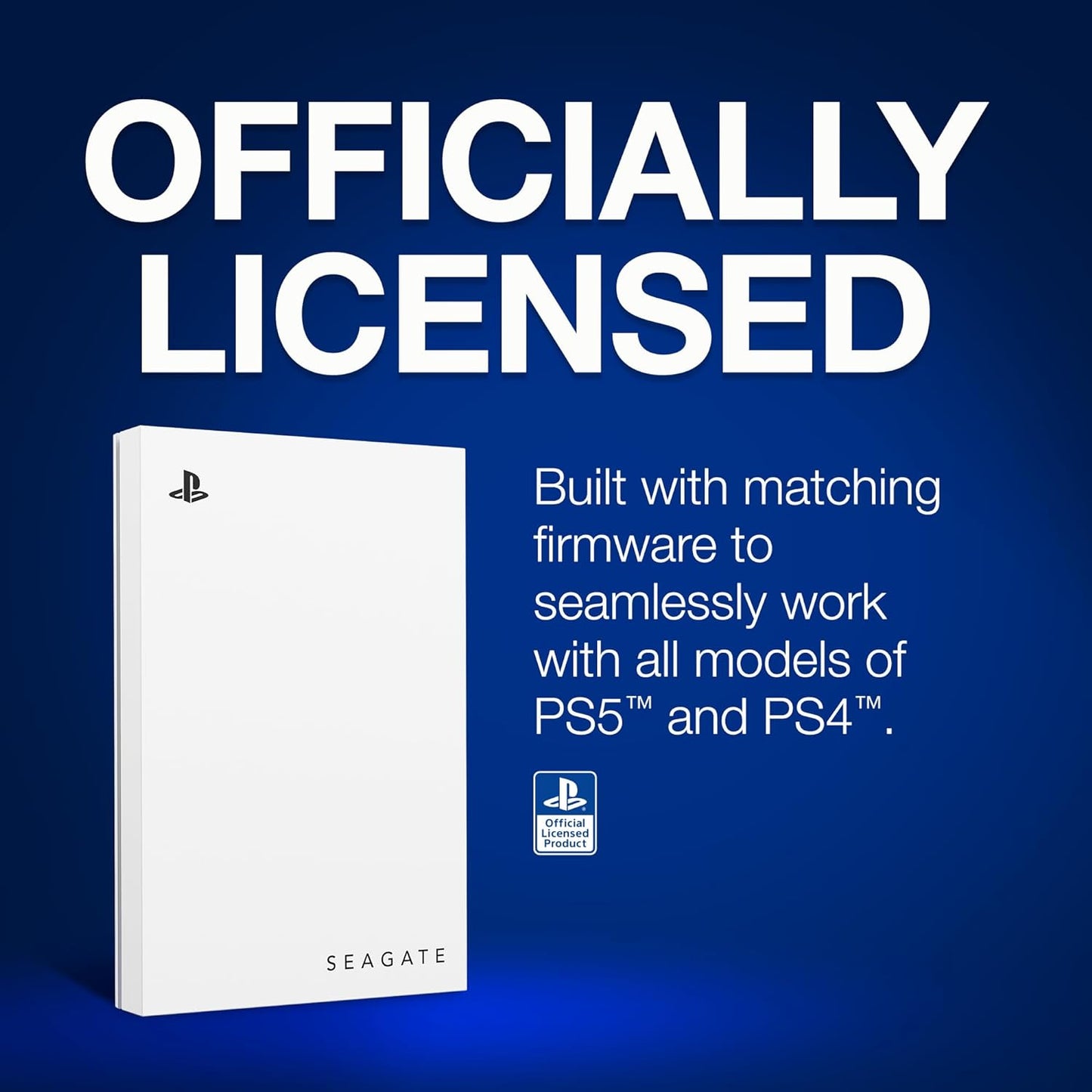 Seagate Game Drive for PlayStation® Consoles 5 TB External Hard Drive - USB 3.2 Gen 1, Officially-License (STLV5000100)