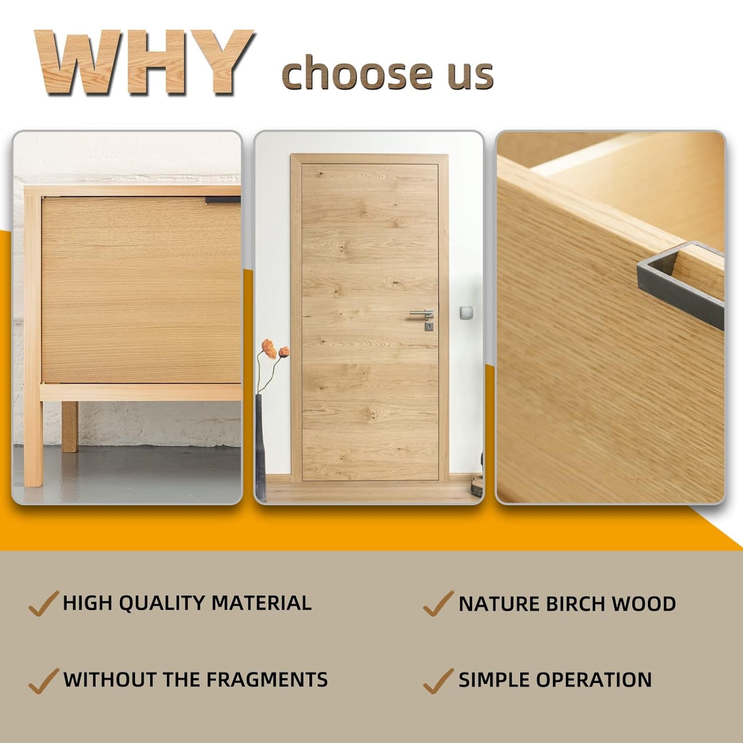 GSCIT Club Birch Edge Banding, 1 inch x 250ft roll of Veneer Edge Banding Preglued Flexible, Real Wood Tape Banding