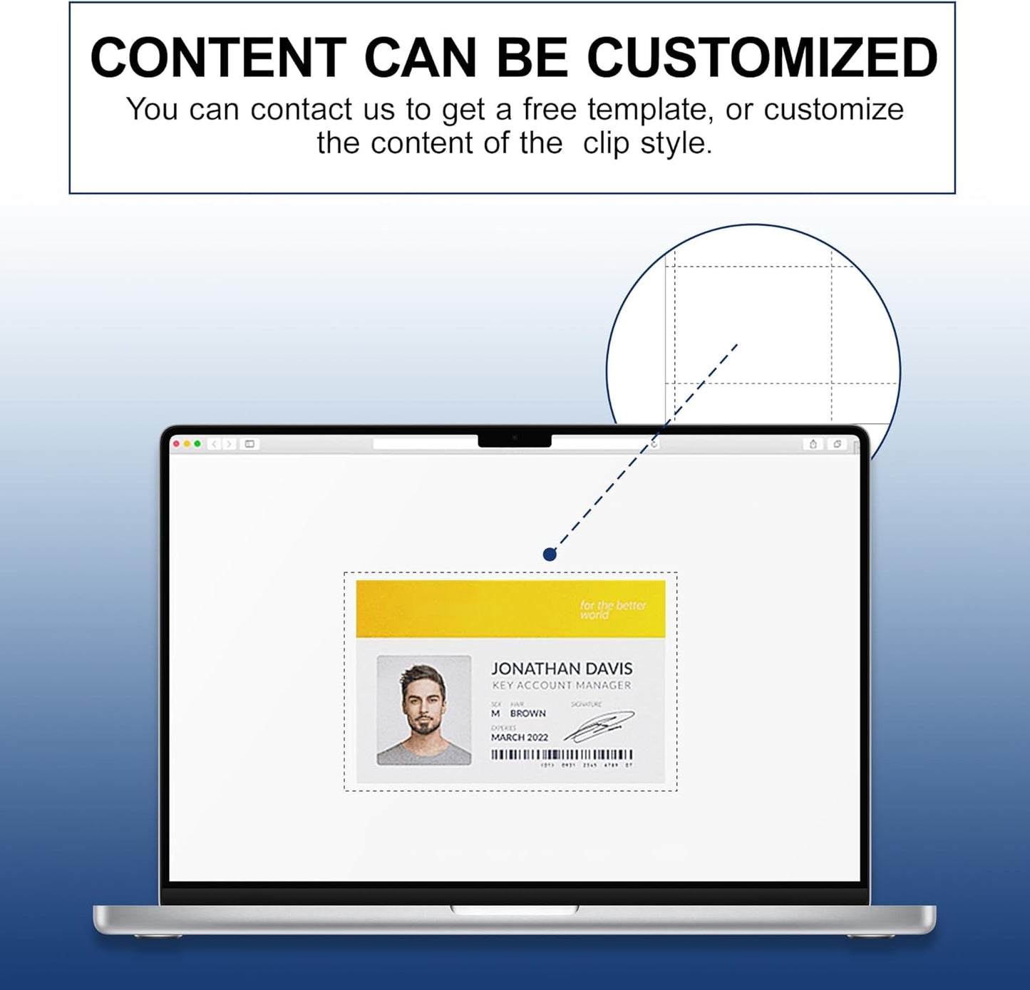 Customizable Name Badges Insert and Holder,2-1/4x3-1/2 Inch Vertical,White Printable Name Tag Insert Refills for Name Tag Holder,Laser/Inkjet Printable,100 Badges Insert and 100 Badges Holder