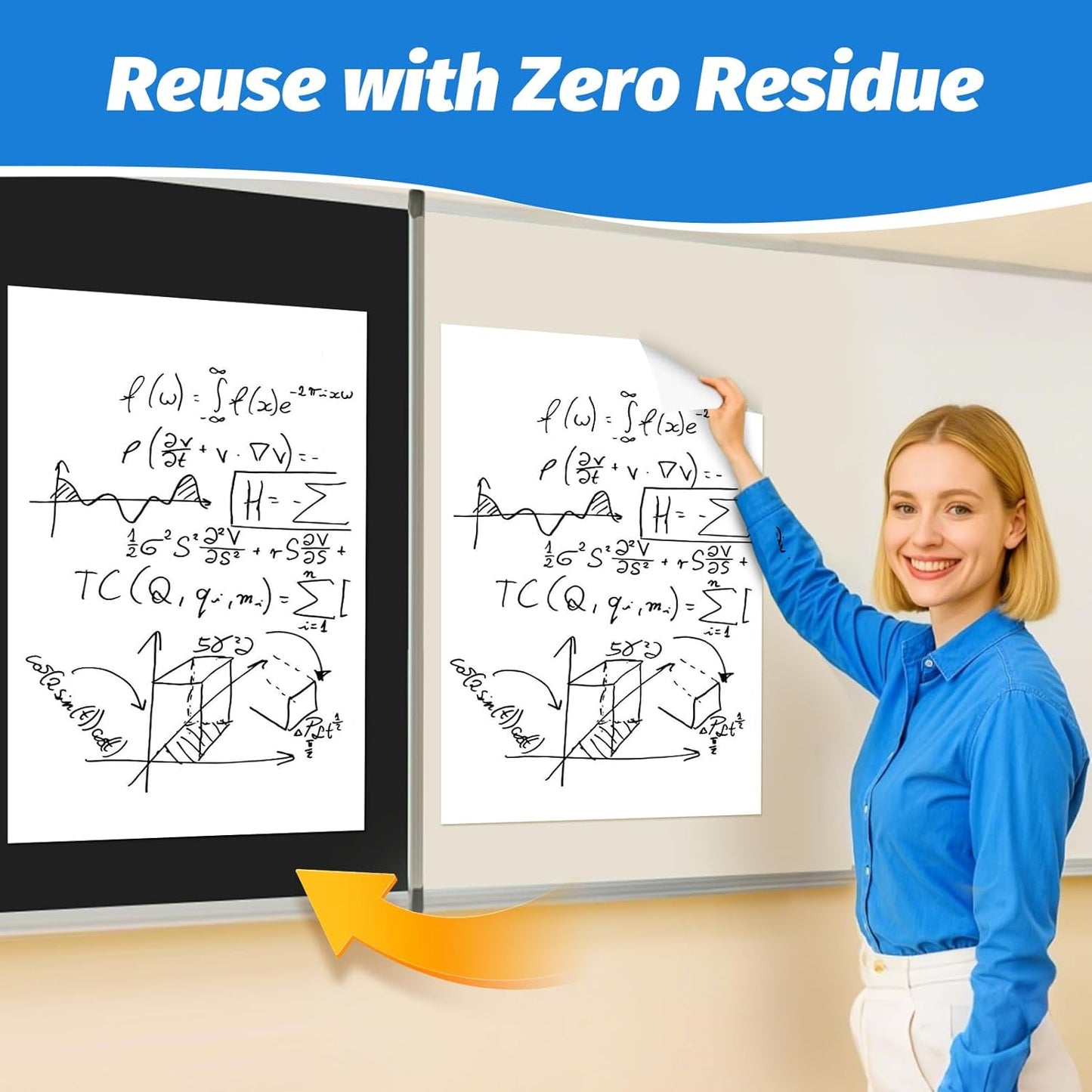 AFMAT Sticky Easel Pads, 25 in x 30 in Flip Chart Paper for Teachers, Ink Bleed-Through Resistant Easel Paper for Office/Classroom/Whiteboard/Wall/Windows, 30 Sheets/Pad, 12 Pads