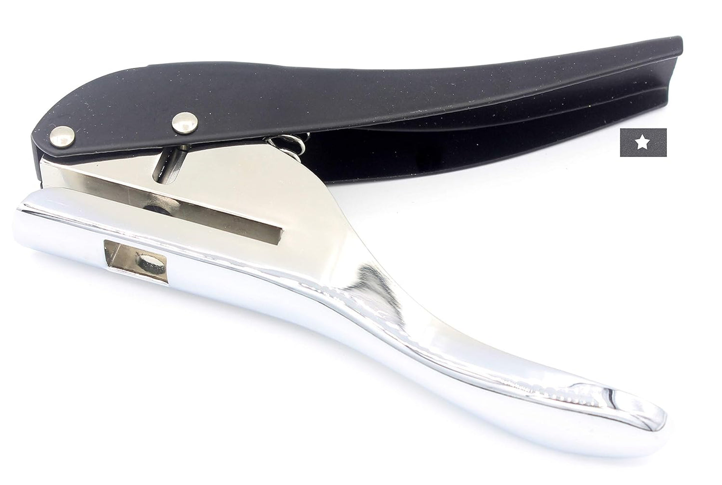 Hand-held 1/4 inch 6mm Star Shape Metal Silver Heavy Duty Single Hole Punch for ID Cards PVC Cards Badge Photos