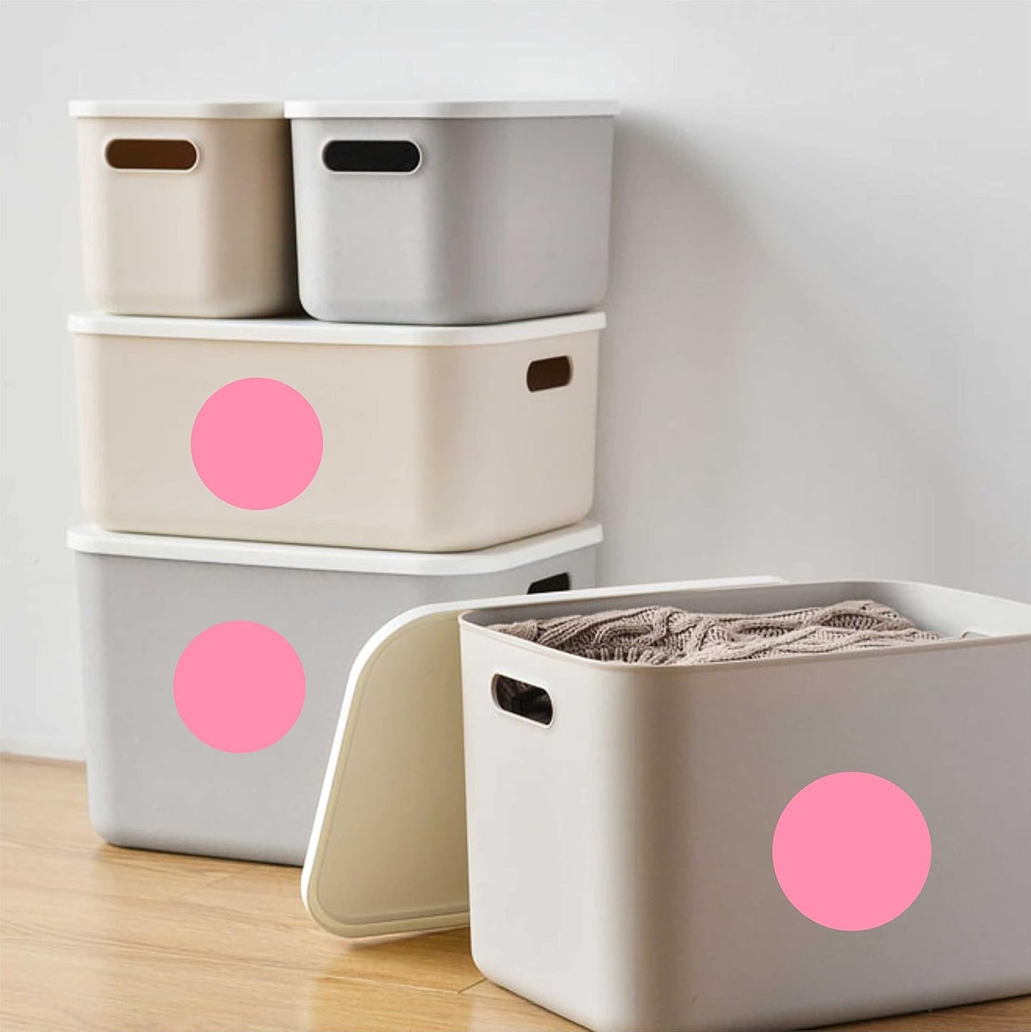 PARLAIM 2" Pink Round Color-Code Circle Dot Labels on a Roll, 500 Stickers, 2 inch Dots for Inventory Package Box Garage Sale