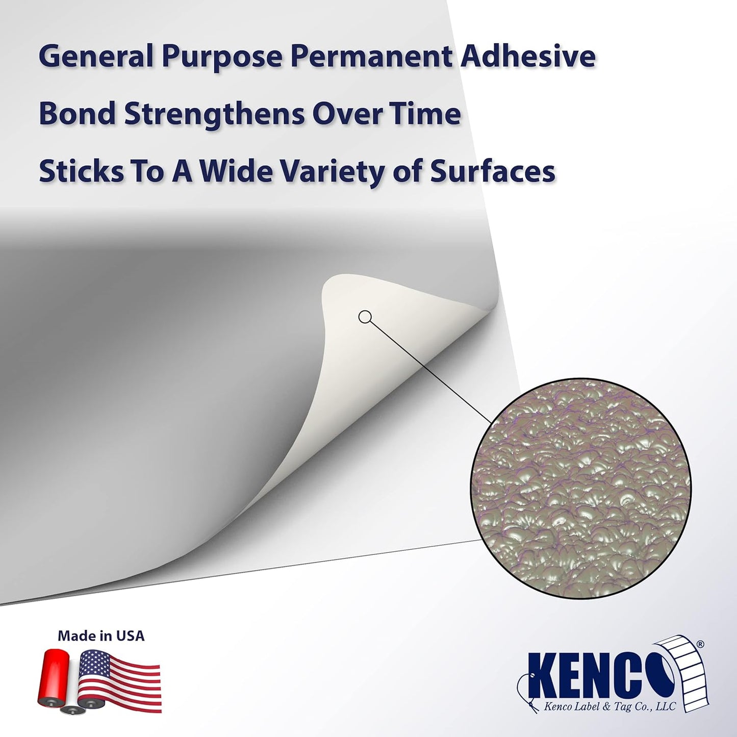 Kenco Color Coding 3 X 5 Rectangle Labels, Inventory Control Stickers 500 Labels Per Roll, Made in The USA (Silver)