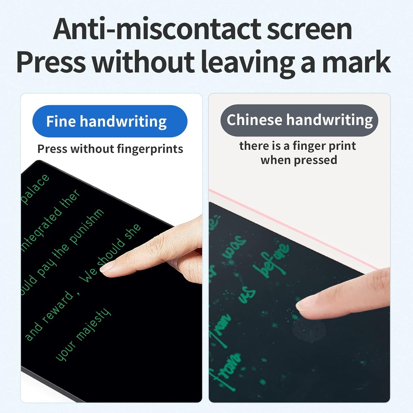 LCD Writing Tablet, 9.5in Erasable Reusable Electronic Drawing Pads, Electronic scratchpad for Kids and Adults, to-Do List Table with Magnetic.