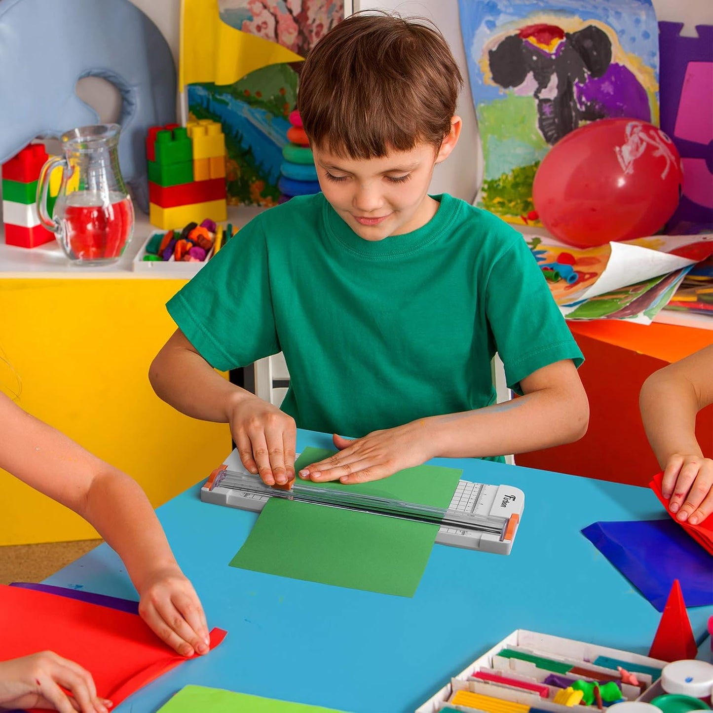 Firbon A4 Paper Cutter 12 Inch Titanium Paper Trimmer Scrapbooking Tool with Side Ruler for Craft Paper, Coupon, Label, Cardstock (White)