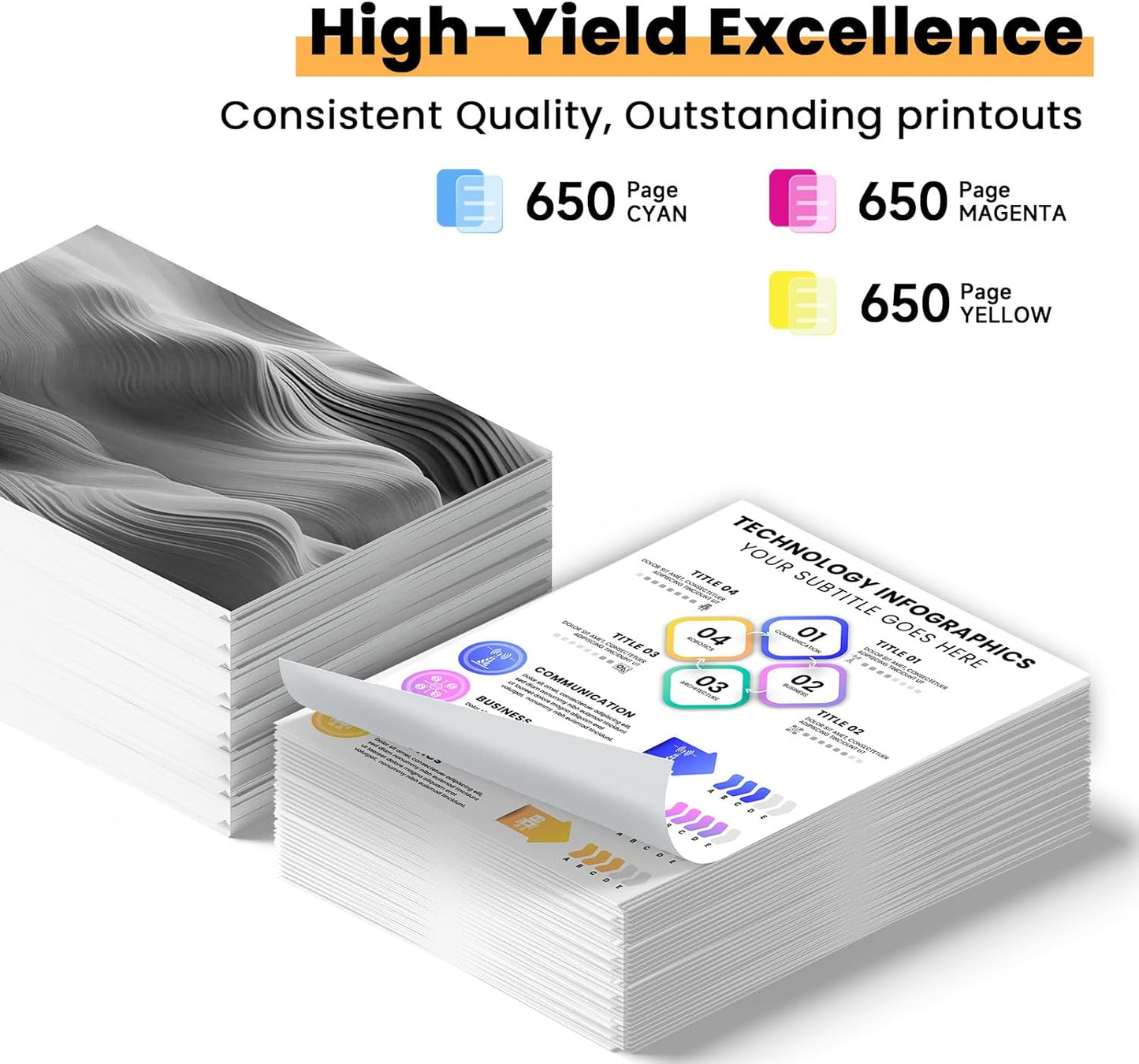 Remanufactured Ink Cartridges Replacement for Epson 302 XL 302XL T302XL Ink Cartridges Multipack for Epson Expression Premium XP-6100 XP6100 XP6000 XP-6000 (C/M/Y 3 Pack)