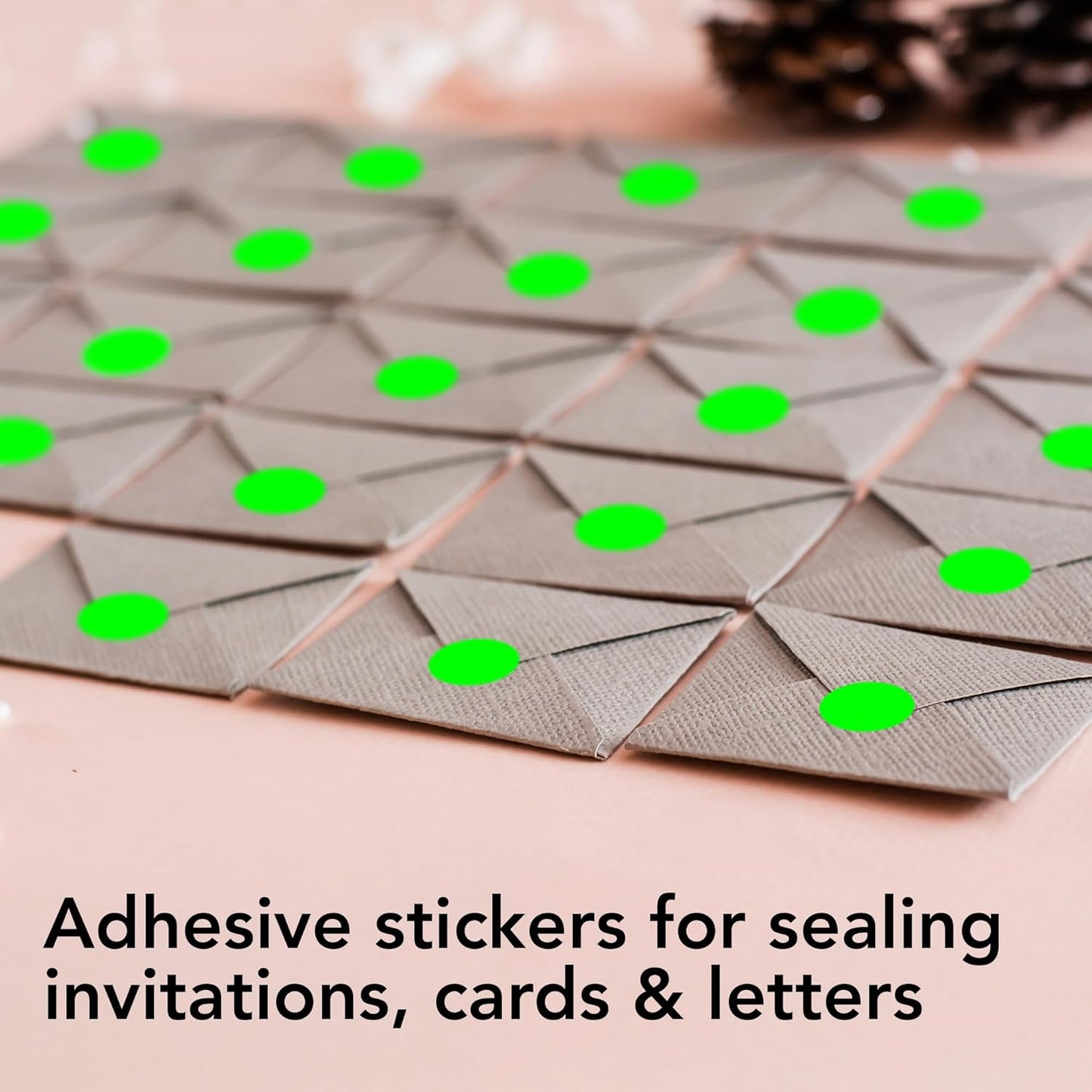 Perco Fluorescent Green 1/2-Inch Round Circle Dot Sticker Labels with Easy Peel Perforation - 3,000 Labels per Roll - Strong Adhesion, Vibrant Colors for Organizing, Crafting & More - Made in USA