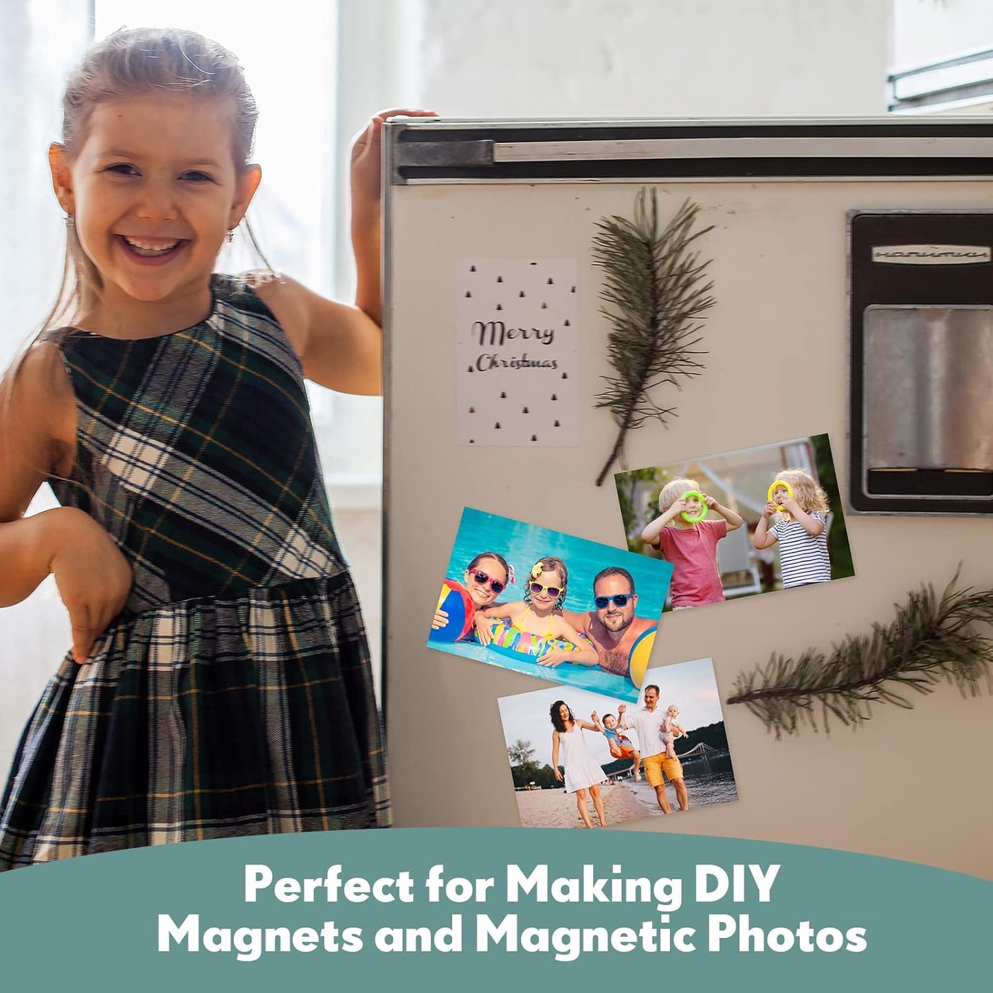 Macarrie 4 x 6 Adhesive Magnetic Sheets with Adhesive Backing Cuttable Magnetic Paper Stickers Flexible Peel and Stick for Picture Crafts Die Storage Photos(96 Pcs)