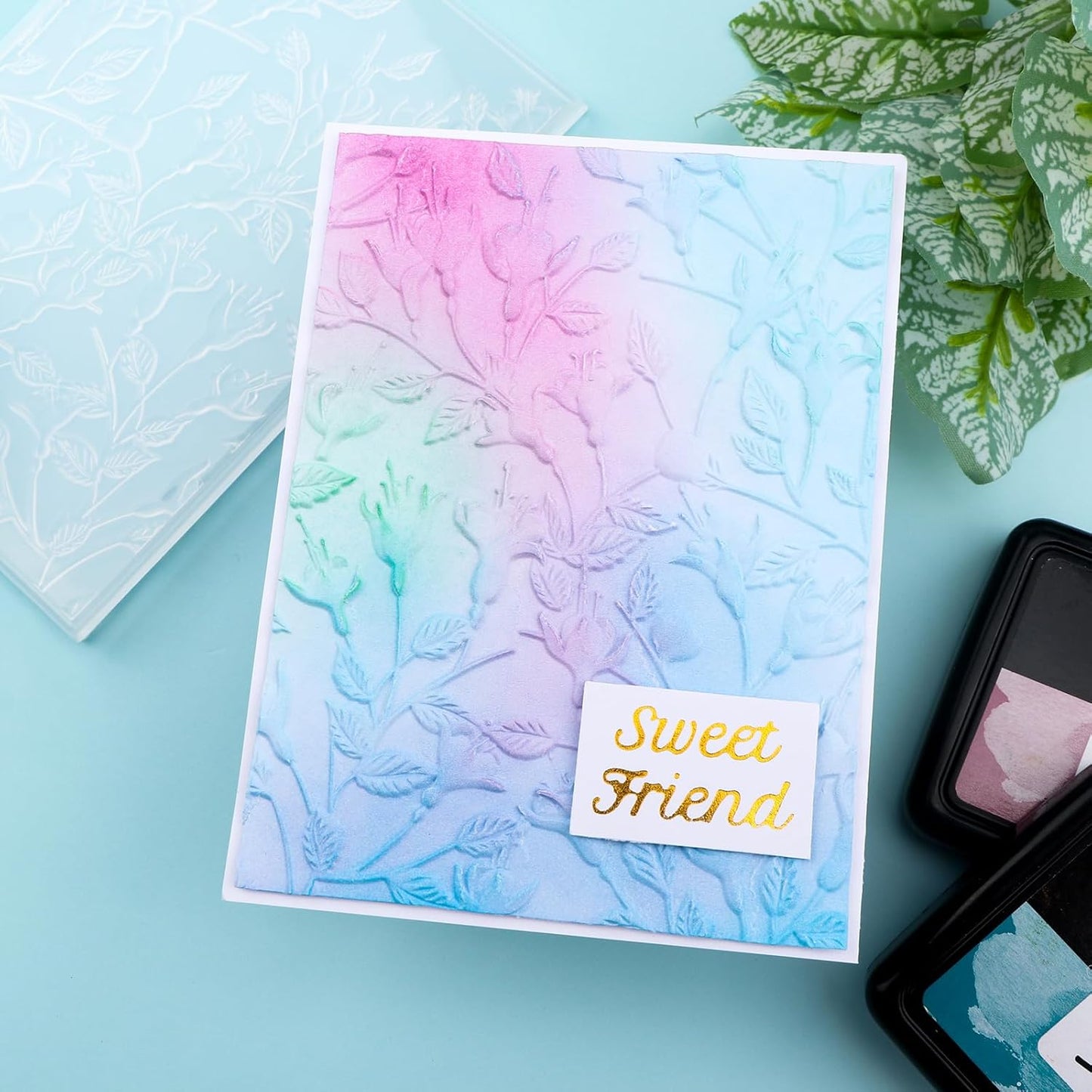 BAOFALI 3D Morning Glory Plastic Embossing Folders for DIY Scrapbooking Photo Album Card Paper Craft Decoration for Card Making,Embossing Template Paper Card Embossing Stencil 6.3" L x 4.5" W.