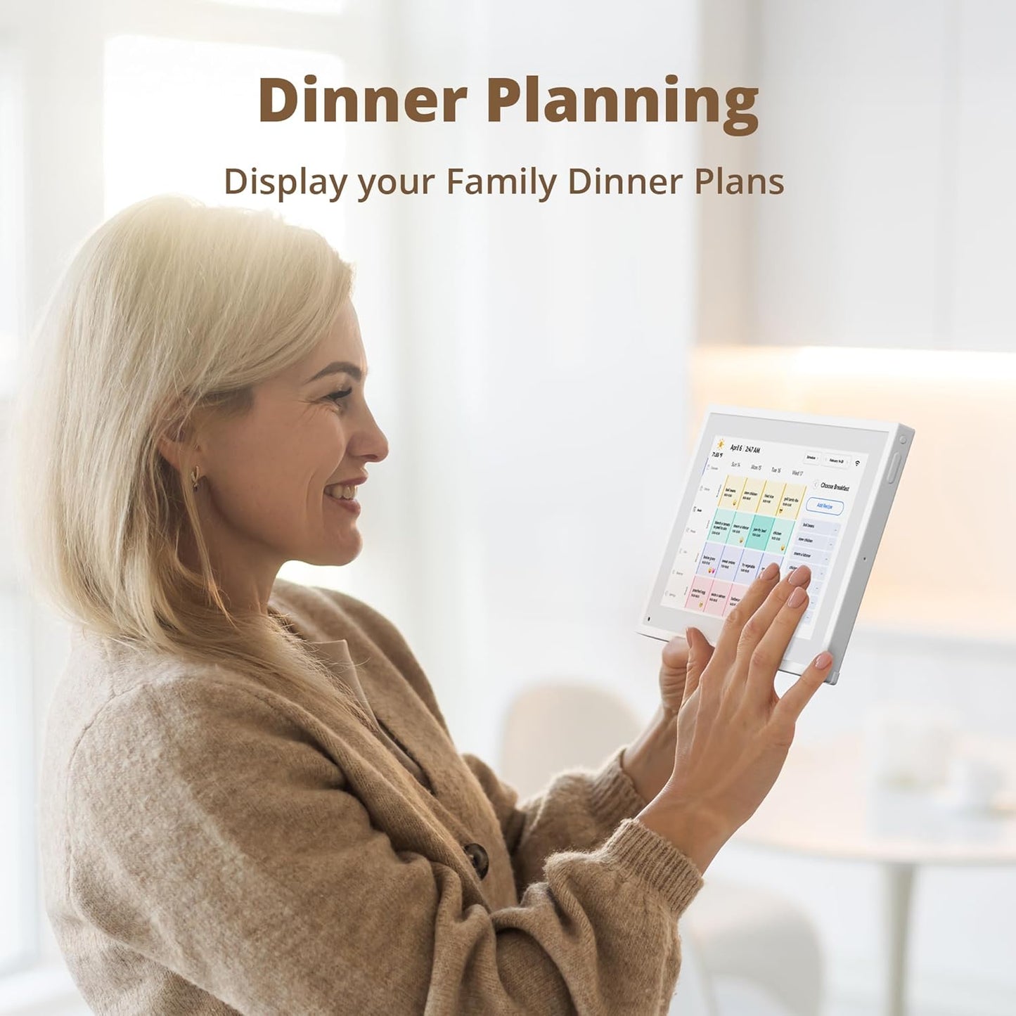 Dragon Touch 10.1 inch Digital Calendar Chore Chart – Interactive Touchscreen, Smart Family Planner, Hearth Display Desk Digital Calendar Seamless Scheduling