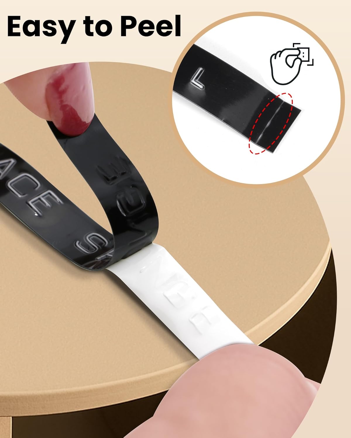 Zodzi Embossing Label Tapes Replacement for Dymo Label Maker Refills, 3/8 Inch 3D Plastic Label Maker Tape for Dymo Organizer Xpress Tape 1540 1550 1570 Office Mate II 12965 12966 Embossed Labels