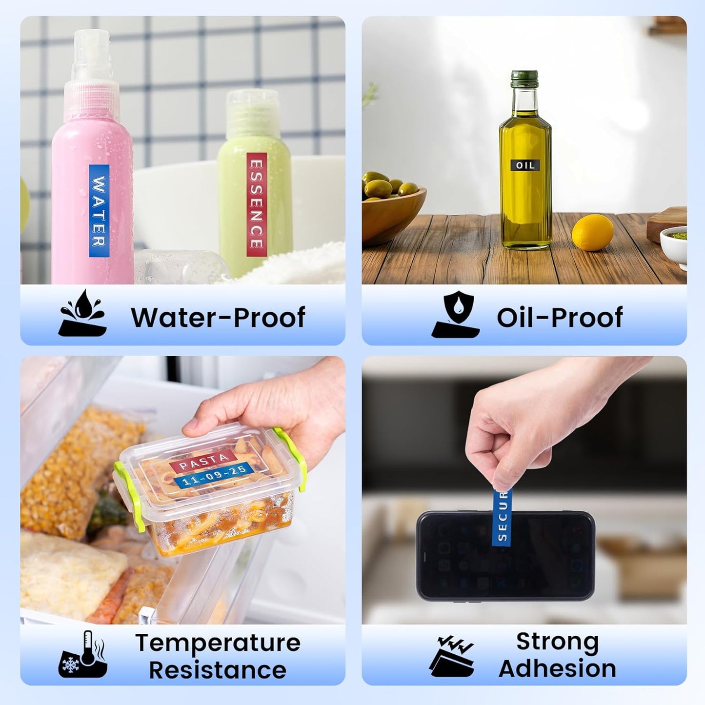 Embossing Label Maker ,Vintage Embossed Label Maker Machine with Tapes,Manual Retro Labeler ,Old School Embosser with 3 Rolls 9mm 3D Embossing Tapes for Home Marking Office Kids DIY Crafting - Blue