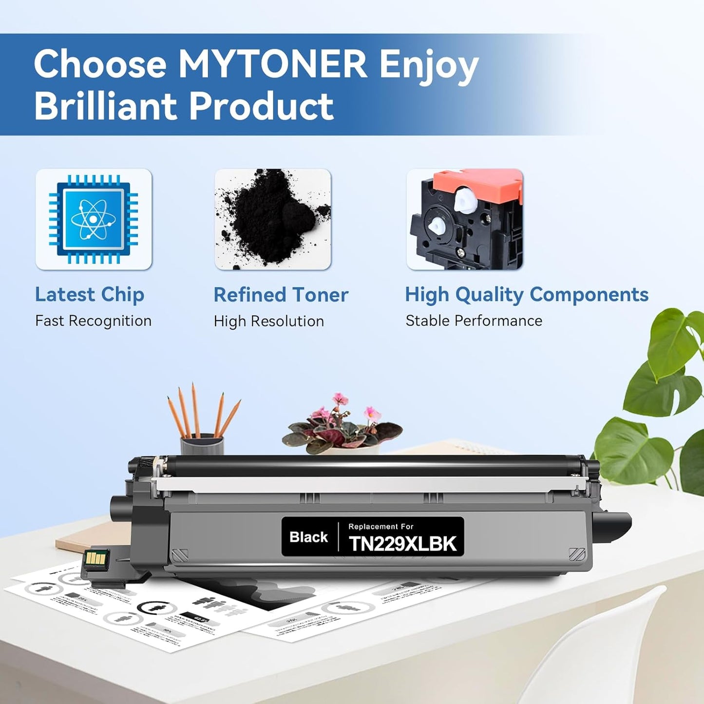 MYTONER Compatible Toner Cartridge Replacement for Brother TN229XL TN229XLBK TN229 Black Toner Cartridge High Yield for MFC-L3720CDW MFC-L3780CDW HL-L3280CDW HL-L3220CDW HL-L3300CDW Printer (2 Pack)