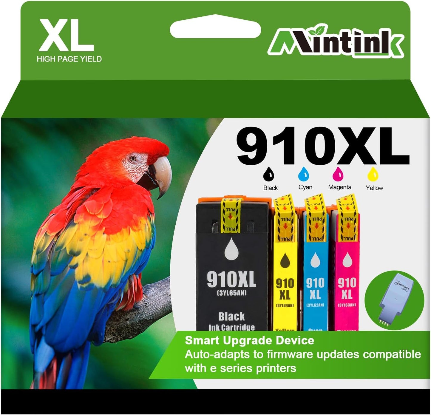 910 XL 910XL Ink Cartridges Combo Pack High Yield Replacement for HP 910XL Ink Cartridges for OfficeJet 8015e 8010 OfficeJet Pro 8025e 8020 8028e Printer (910 Ink 4-Pack)