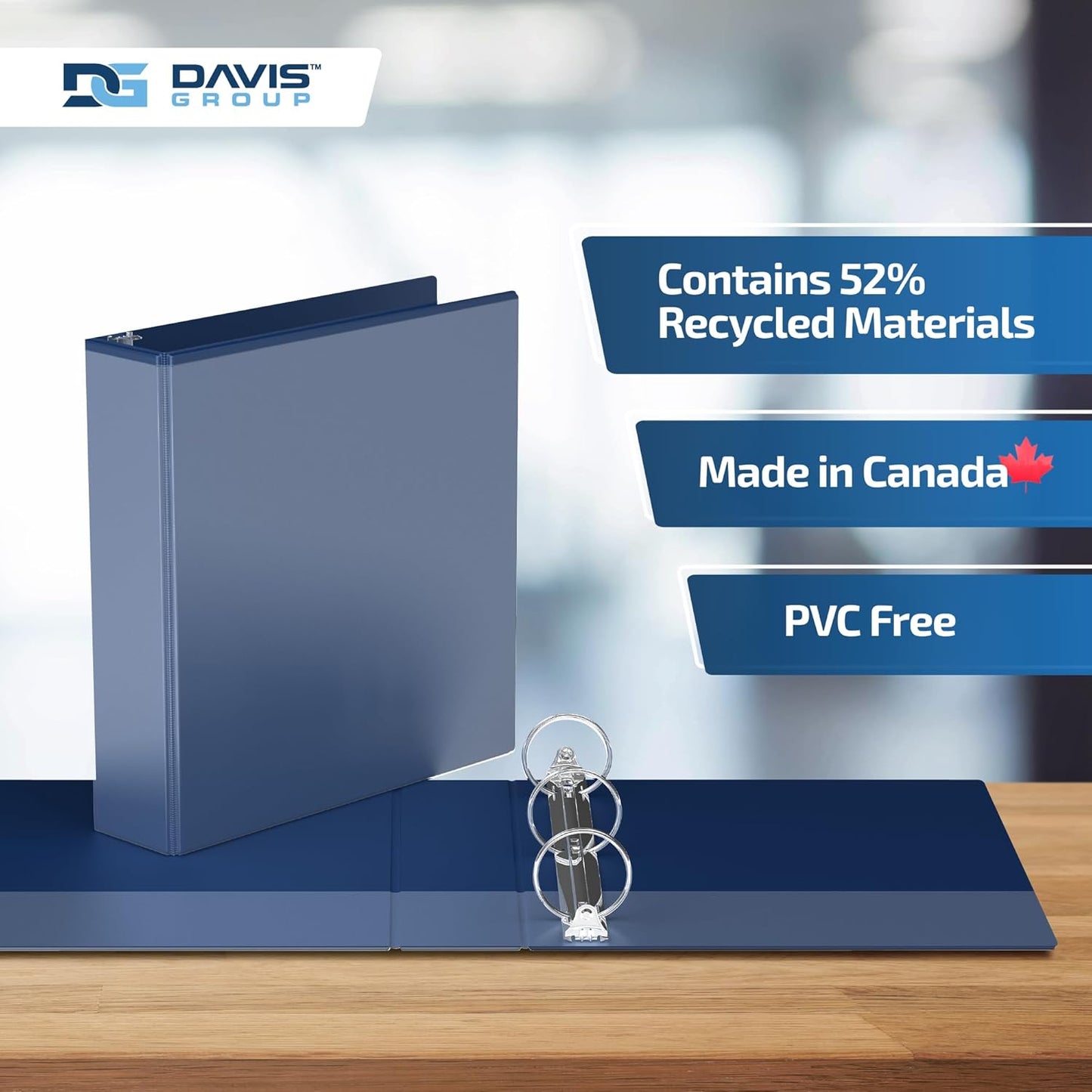 Easyview Premium 3-Ring Binders with Clear-View Covers and Round Rings, Binders for School or Office, 2 Inch, Pack of 6, Royal Blue