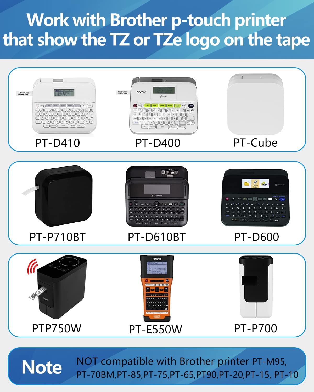 Weemay Compatible 3 Pack TZe-141 Replacement for Brother P-Touch Label Tape 18mm 0.7 Black on Clear 3/4 TZe TZ Tape TZ-141 TZ141 TZe141 for PT-D400AD PT-D610BT PT-D600 PT-D410 Printer, 0.7" x 26.2'
