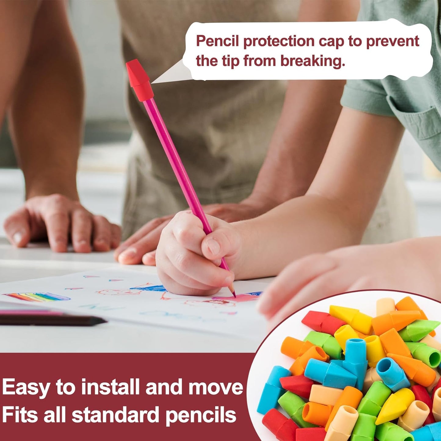 30 Pack Random Color Pencil Top Erasers, Halloween Pencil Topper Erasers, Fun Pencil Cap Erasers Bulks, Writing Supplies for Office, Teacher, Adults Painting Drawing