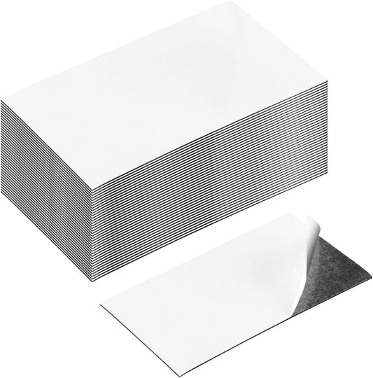 Magnetic Sheets with Adhesive Backing 2 x 3.5 Inch, 500 Packs Business Card Magnets Peel and Stick, Business Cards Customizable, Adhesive Magnetic Sheets, Custom Business Cards Personalized
