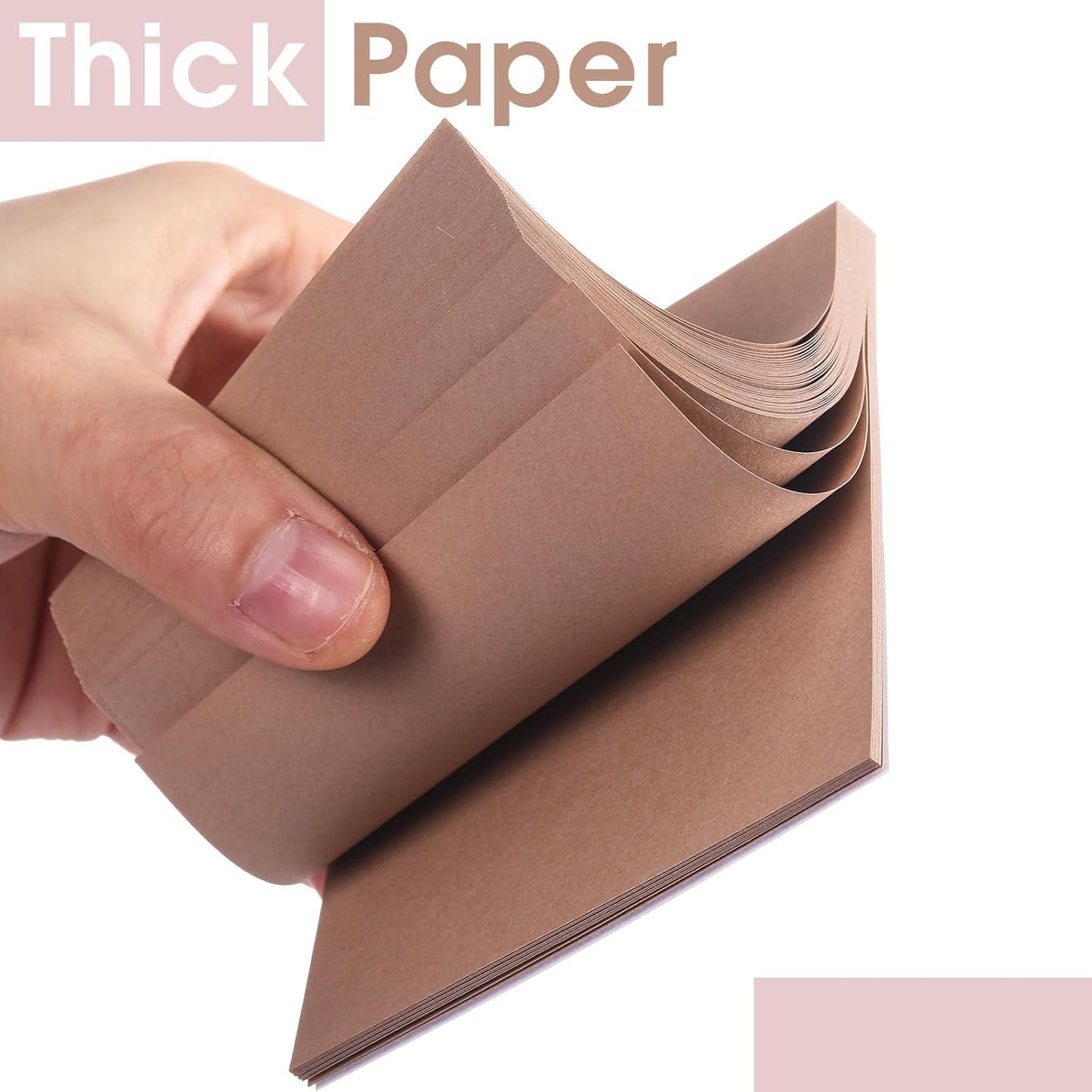 Thenshop 36 Pads Sticky Notes 3''x3'', Self Stick Notes Pads Office Supplies, 50 Sheets/pad Colored Aesthetic Sticky Accessories Home, Office, Notebook(Boho Brown)