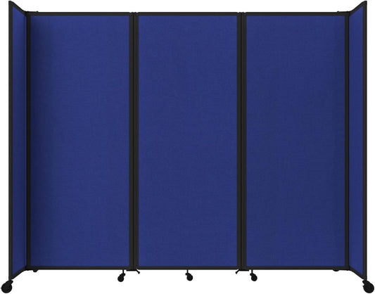 Versare Room Divider 360 Portable Wall Partition | Folding Panels | Large Freestanding Divider | Locking Wheels | Temporary Room Separator