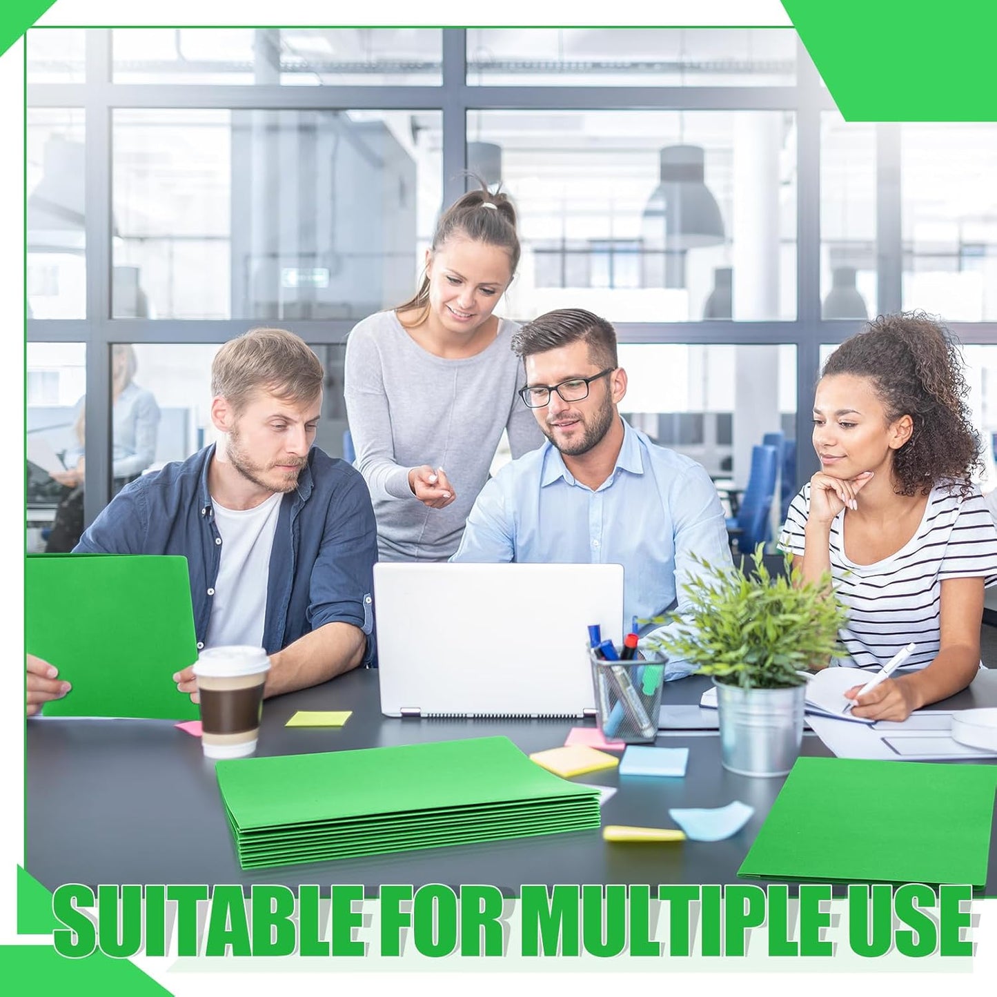 Zhanmai 15 Packs 8.5'' x 11'' Pressboard Report Covers, Metal Prong Fastener with Compressor, Letter Size 3'' Capacity Presentation Report Folder to Neatly Bind Reports, Proposals, Documents(Green)