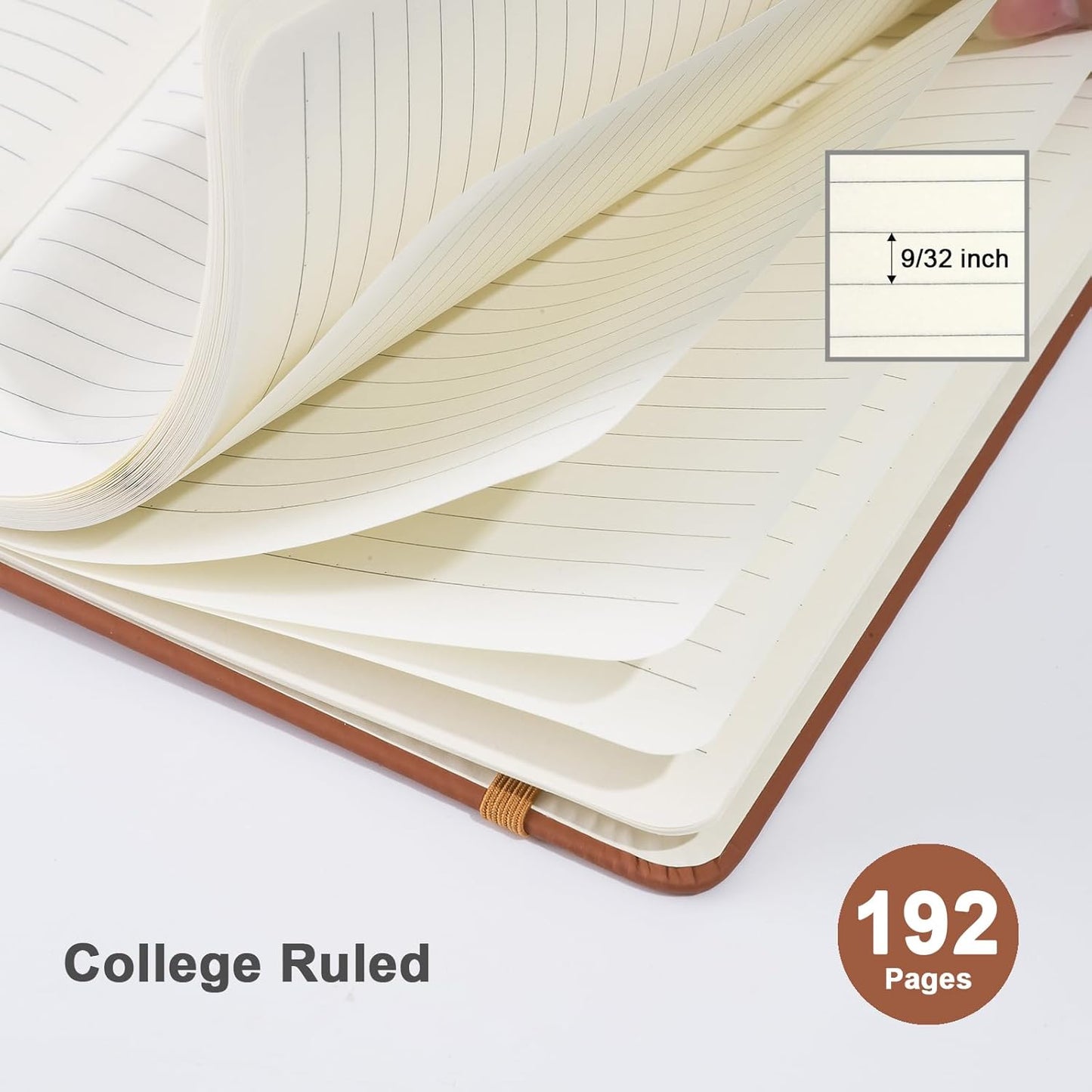 ViVin Lined Journal Notebooks for Work, 192 Pages, Medium 5.5 x 8.3 inch, College Ruled, A5 Hardcover Journaling Notebooks for Writing, 8 Pack Bulk