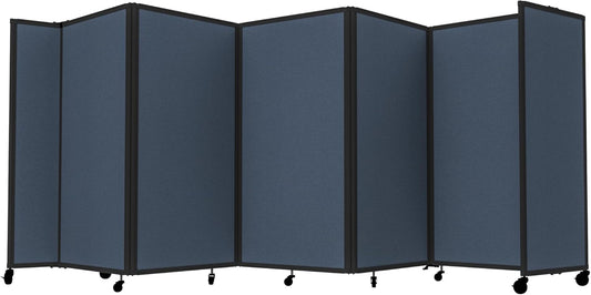 Versare Room Divider 360 Portable Wall Partition | Folding Panels | Large Freestanding Divider | Locking Wheels | Temporary Room Separator