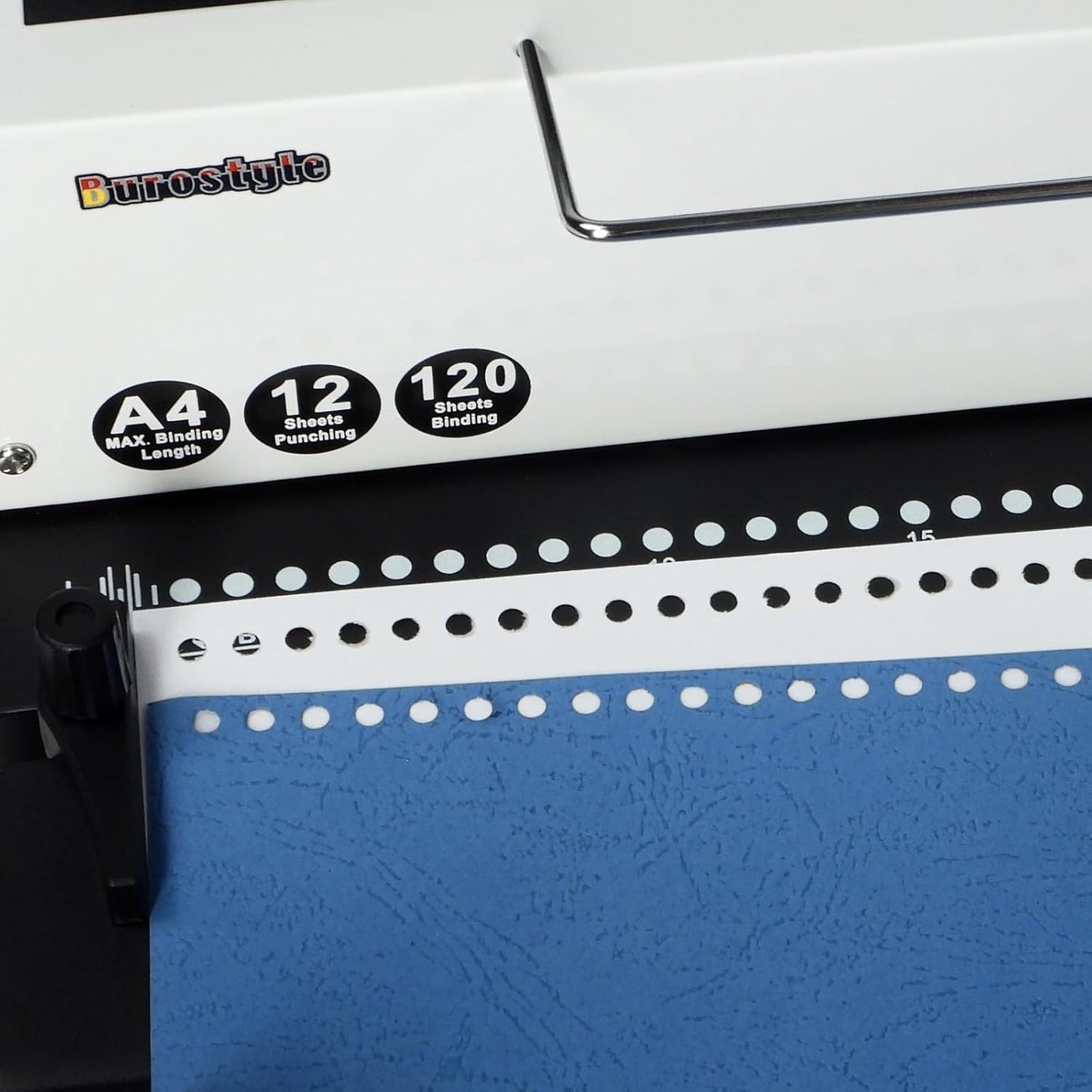 TD-1200R Binding Machine, 3:1 Pitch Wire Binding Machine, 34 Round Holes, Punch 12 Sheets/Bind 120 Sheets with Sturdy Metal Construction