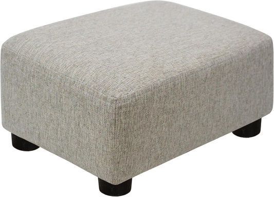 CAROLMADE Small Foot Stool Ottoman Footstool with Legs Under Desk Footrest for Living Room Bedroom and Office,Linen-Beige