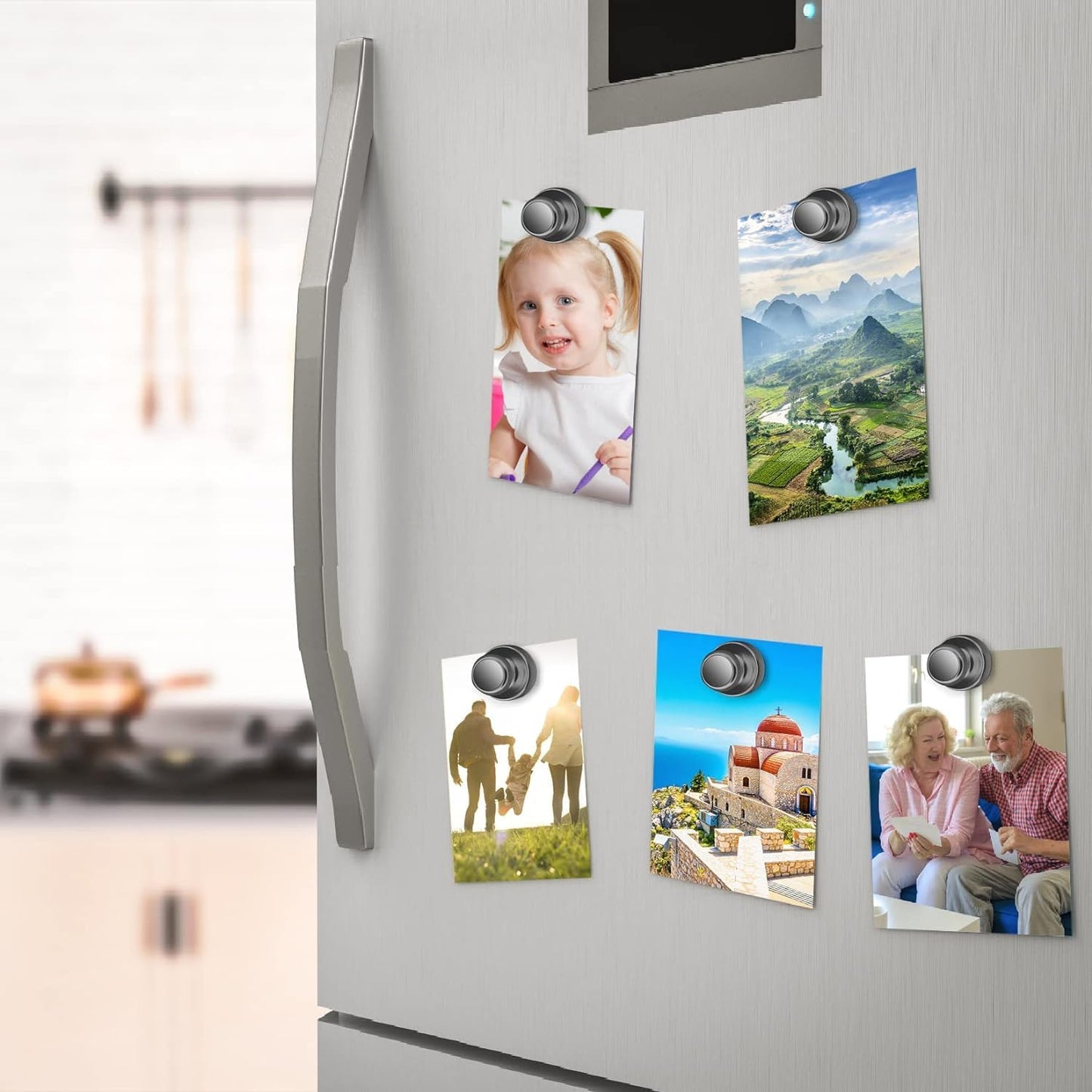 45 Pack Whiteboard Magnets - Refrigerator, Office & School Magnets - Small Neodymium Magnetic Push Pins