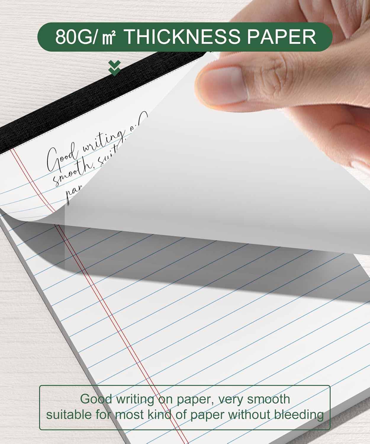 Legal Pads 4x6 Inch College Ruled Small Notepads Writing Note Pads for Work Study Taking Notes To do List, 30 Sheet/Pad Tear-Off Lined Paper Pads Memo & Scratch Pads for Office Home Car School, 8 Pack