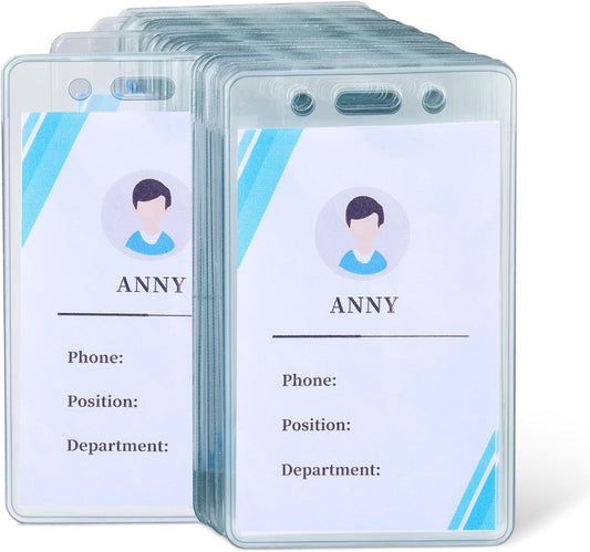 Amazon Basics ID Badge Holders, Vertical Clear Plastic 2.55" x 4.41", Pack of 1600