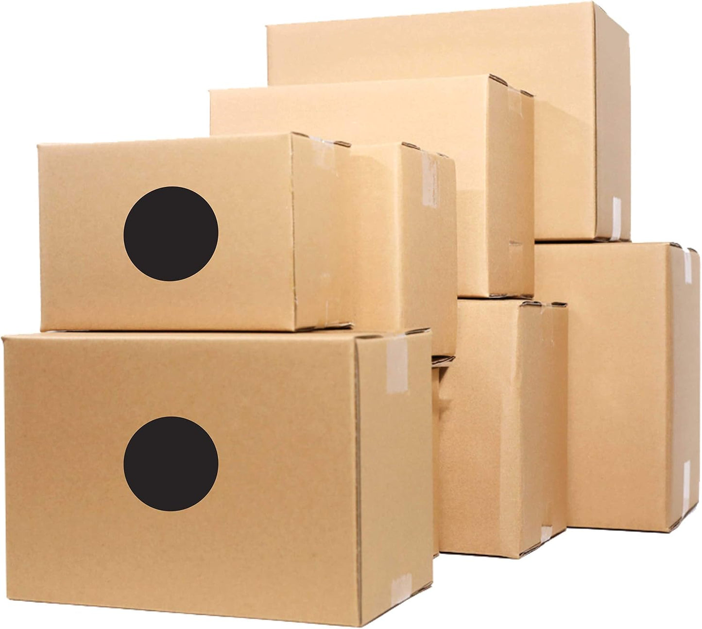 PARLAIM 3 Inch Round Color-Code Dot Stickers, 500 Color Coding Circle Labels per Roll Dispenser Box for Inventory, Black