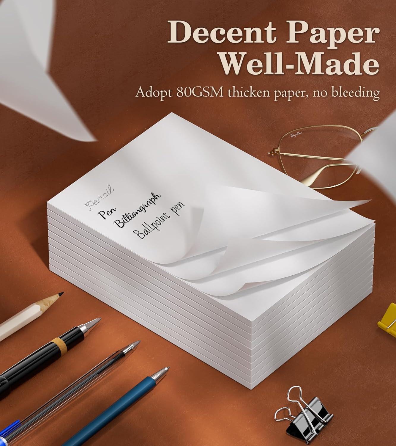 Note Pads 4x6 - Notepad - 10 Pads - 50 Sheets per Notepads - Small Writing Pads White Paper - Blank Note Pads - Server Memo & Scratch Pads 4x6'', Pocket Note Pad with Clean Sheets for Office