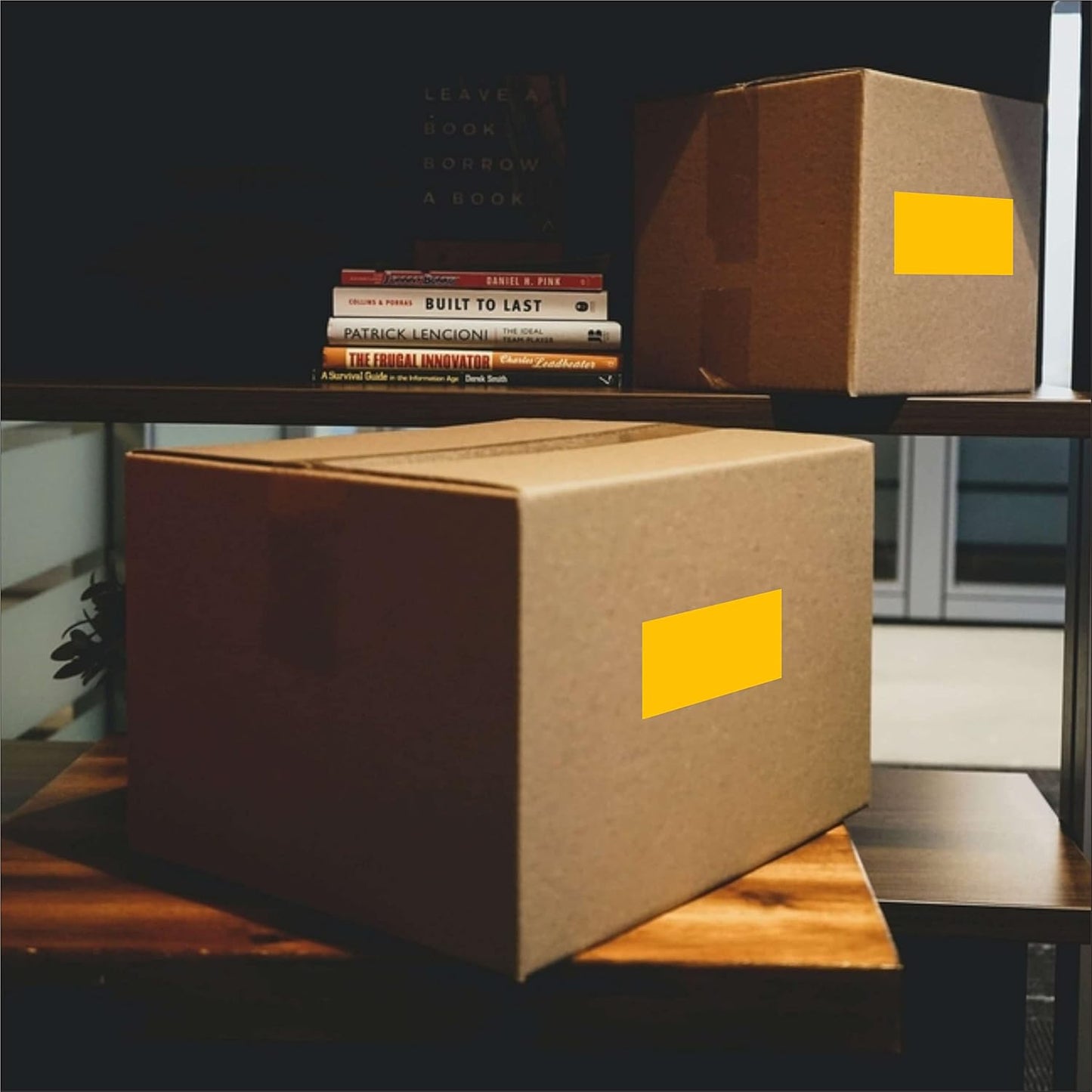 PARLAIM 3 X 5 Inch Rectangle Adhesive Color Coding Stickers,Square Inventory Stickers -250 Per Dispenser Box(Fluorescent Orange)