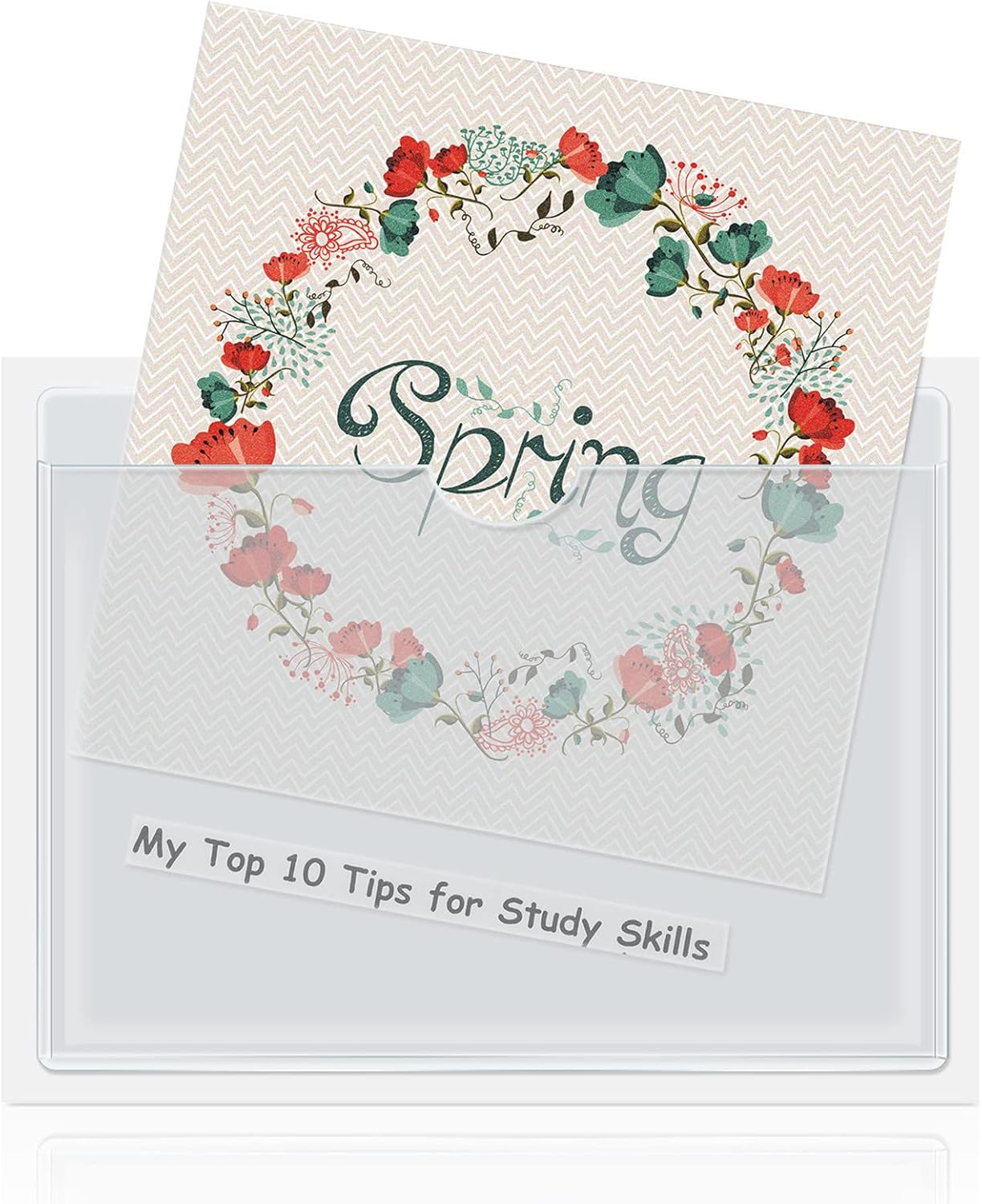 Chinco 50 Pack Clear Adhesive Pockets, Labels for Storage Bins, Plastic Self Adhesive Index Card Holder with Top Open for Organizing Bins Box Drawer(3.6 x 4.8 Inches)