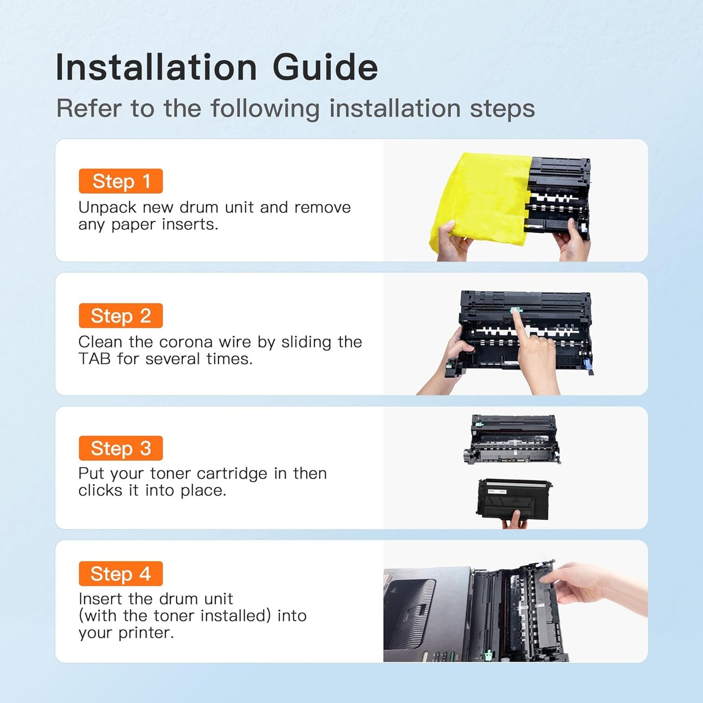 E-Z Ink Remanufactured Drum Unit Replacement for Brother DR920 Drum Unit DR-920 DR920 High Yield to use with HL-L6210DW HL-L5210DW HL-L6210DWT HL-L5210DN HL-L5210DWT Printer, 2 Black