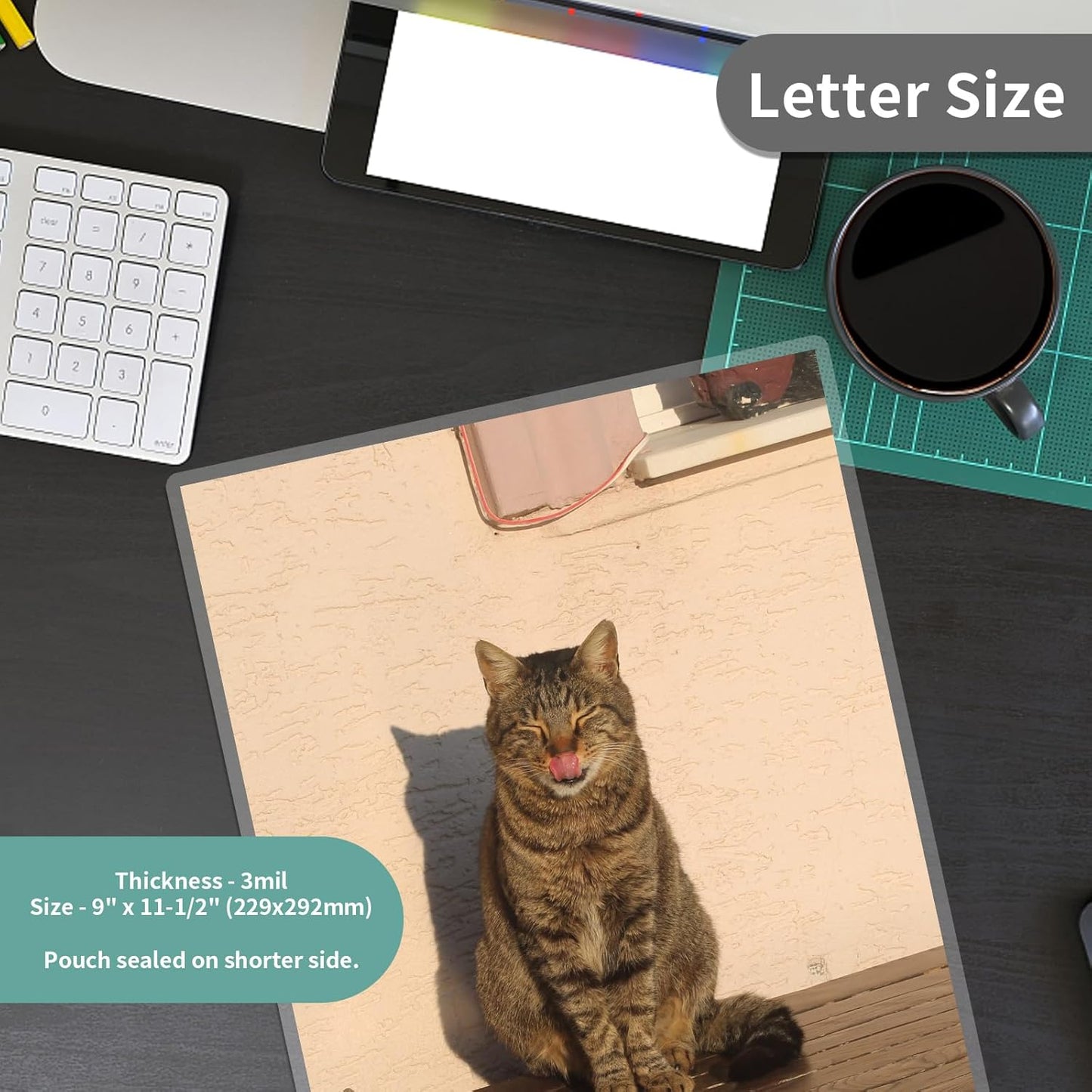 3 Mil Laminating Sheets 1500 Packs, Thermal Laminating Pouches Holds 8.5" x 11" Sheets, Clear Laminator Plastic Paper 9 x 11.5 Inches - Rounded Corner Letter Size