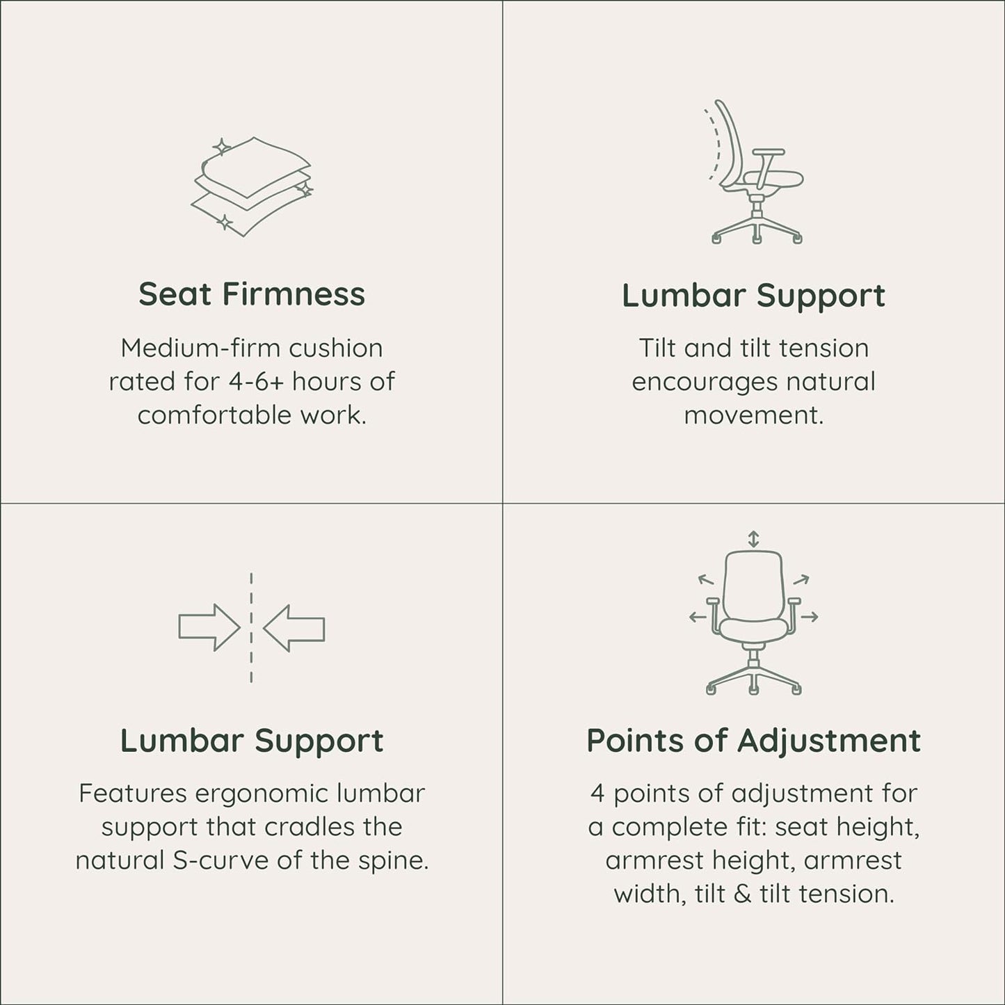 Branch Daily Chair - Vegan Leather Office Chair with Swivel, Lumbar Rest, and Adjustable Armrests - Comfortable Seating for Improved Posture and Productivity - Black