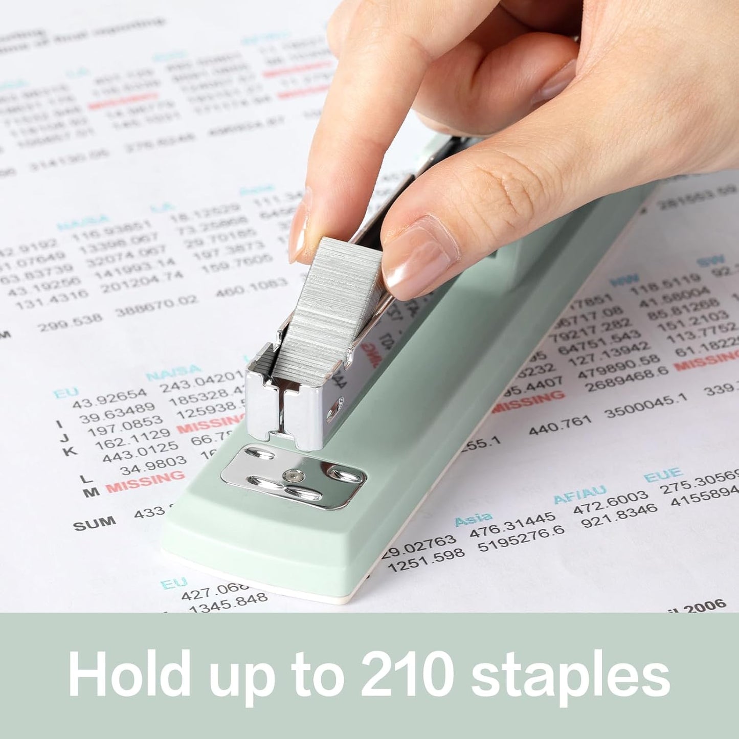 Deli Desktop Stapler, 2 Pack, 25 Sheet Capacity, Includes 2000 Staples and 2 Staple Removers, Green