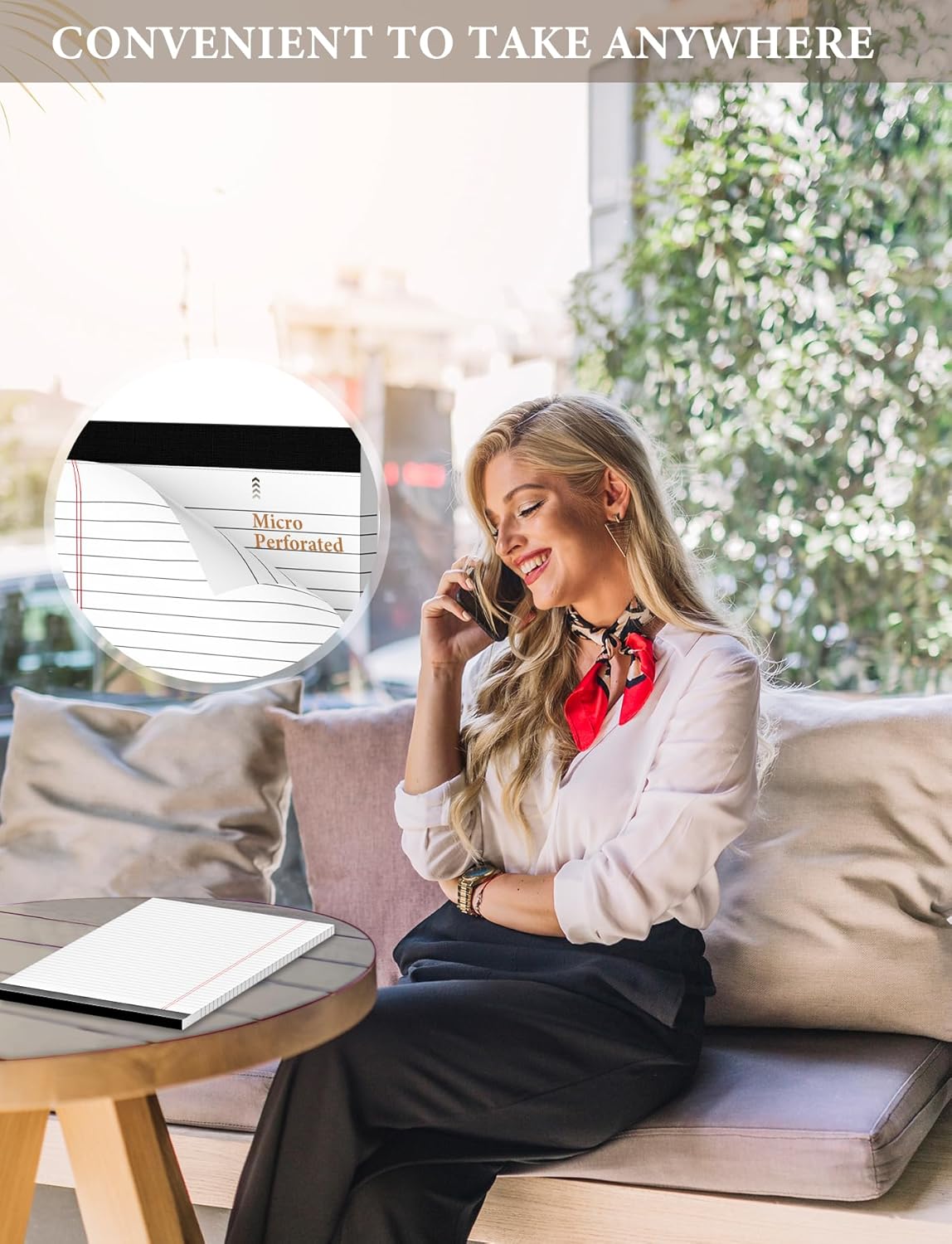 Legal Pads 8.5 x 14 White Wide Ruled, 2 Pack Legal Note Pads 8.5 x 14 Notepad, Lined Paper Pads 8.5 x 14, Lined Tablets Writing Pads, Lined Writing Note Pad, White 70 GSM Pads Of Paper, 30 Sheets/Pad