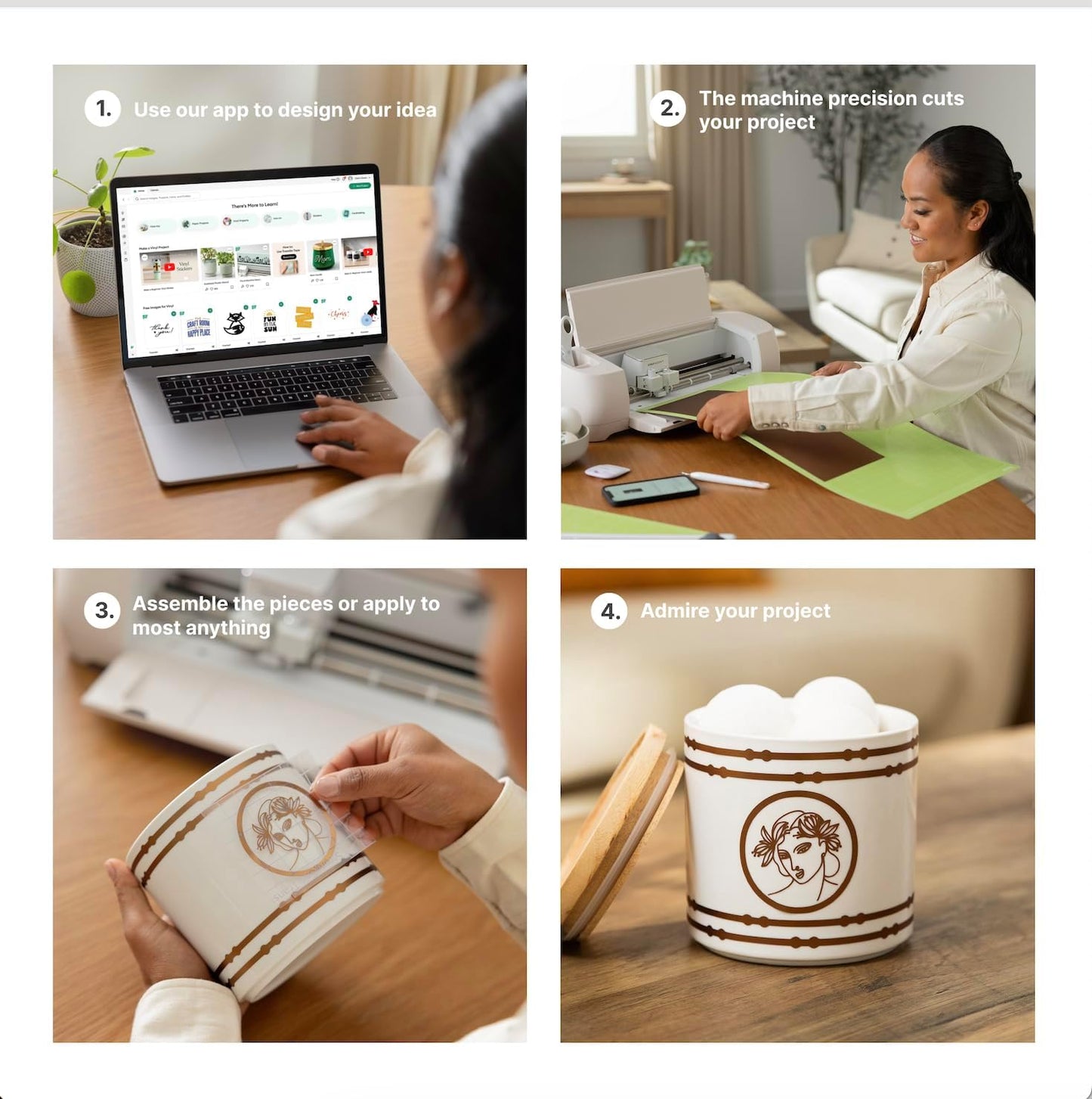 Cricut Explore 4 - Smart Cutting Machine (Seashell) | Engagement Plus Bundle - Includes EasyPress 3 Heat Press (9x9) + Mat, Tote Bag, Material Samplers, Machine Mat, Pens, Tools, & 25 Digital Images