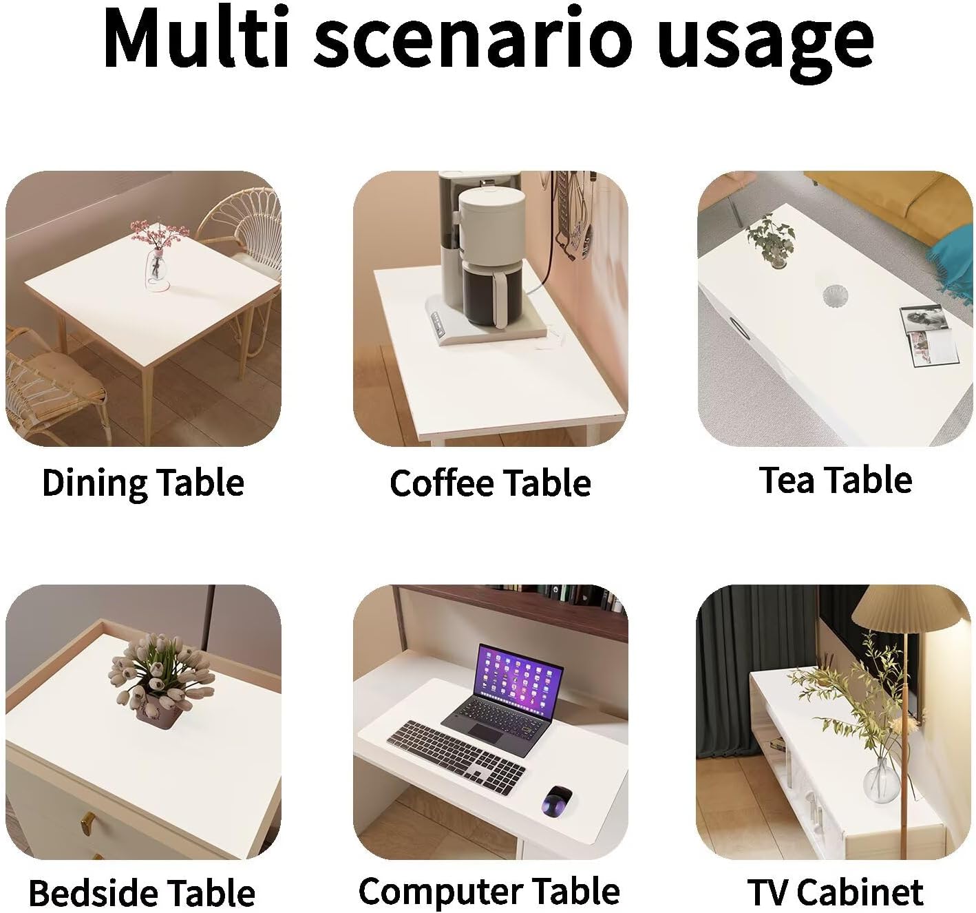 Leather Table Cover,1.8mm Thick,36x48 Inch Table Protector,Table Protector for Dining Room Table,Table Pads for Dining Room Table.(White+White,36x48)