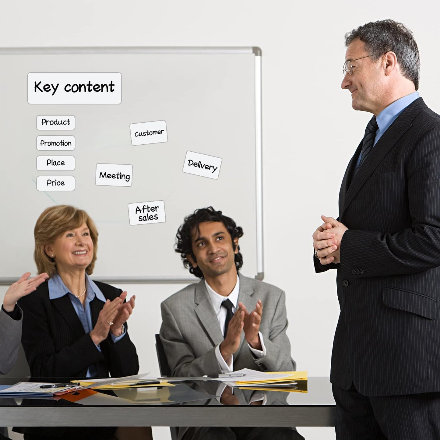 Larger Magnetic Dry Erase Labels 12"x 4" White, Big Dry Erase Magnetic Labels for Whiteboards, Fridge, School Classroom, Pack of 10