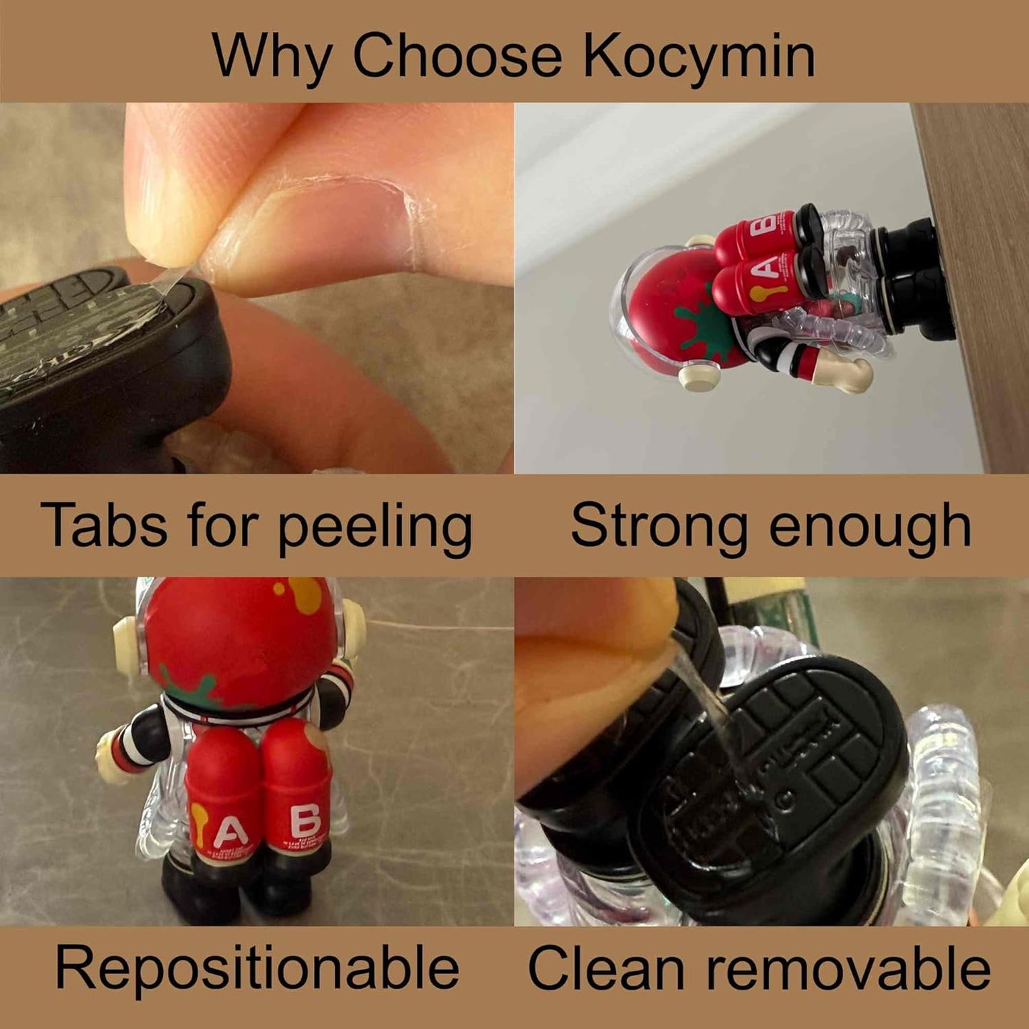 Double Sided Adhesive Putty with Pull Tabs, 100 Clear Dots 0.31''x0.51'' Removable Sticky Tack, Waterproof Poster Putty Glue Dot for Party Decoration Picture